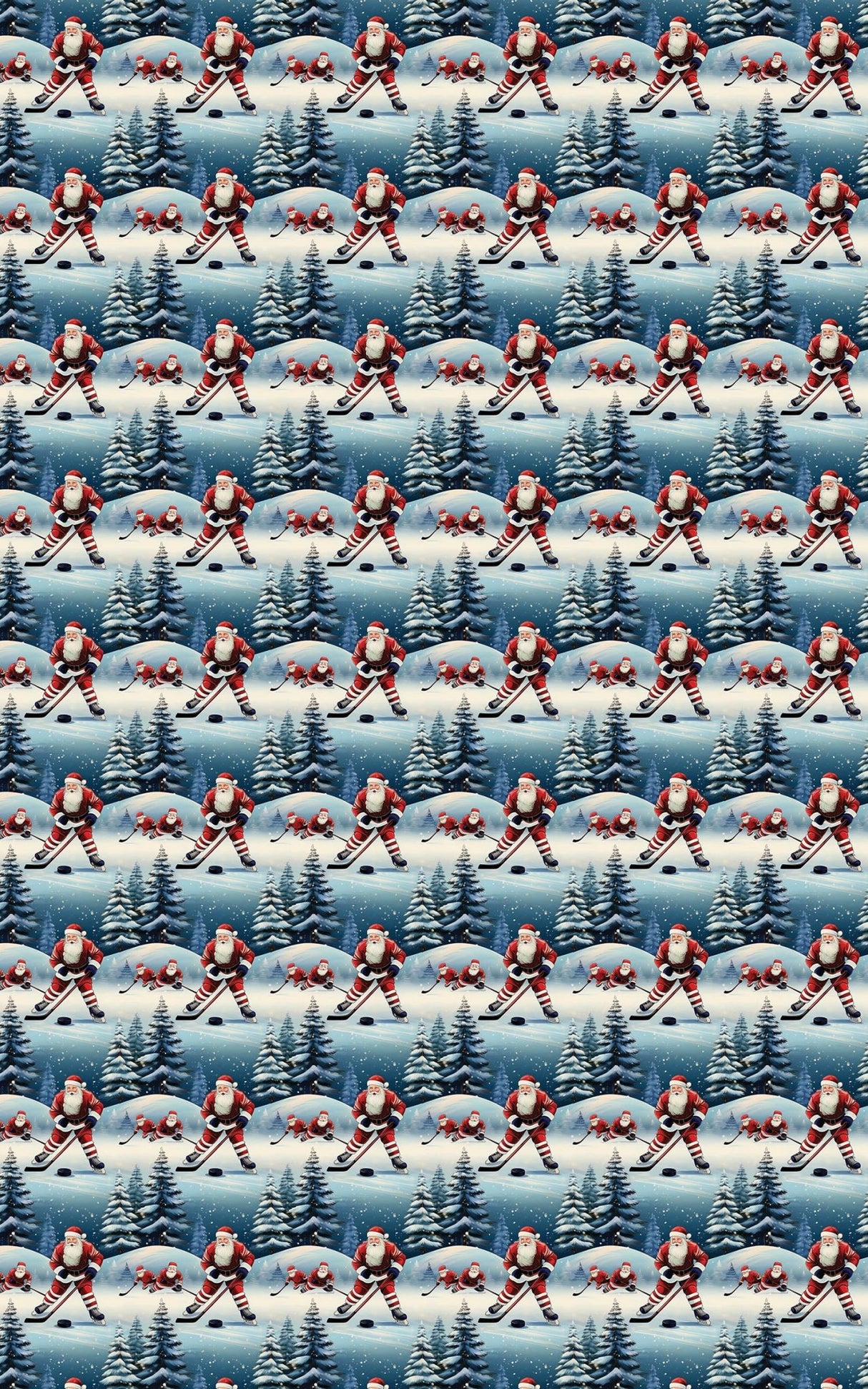 North Pole Faceoff - London Penny Gift Wrap