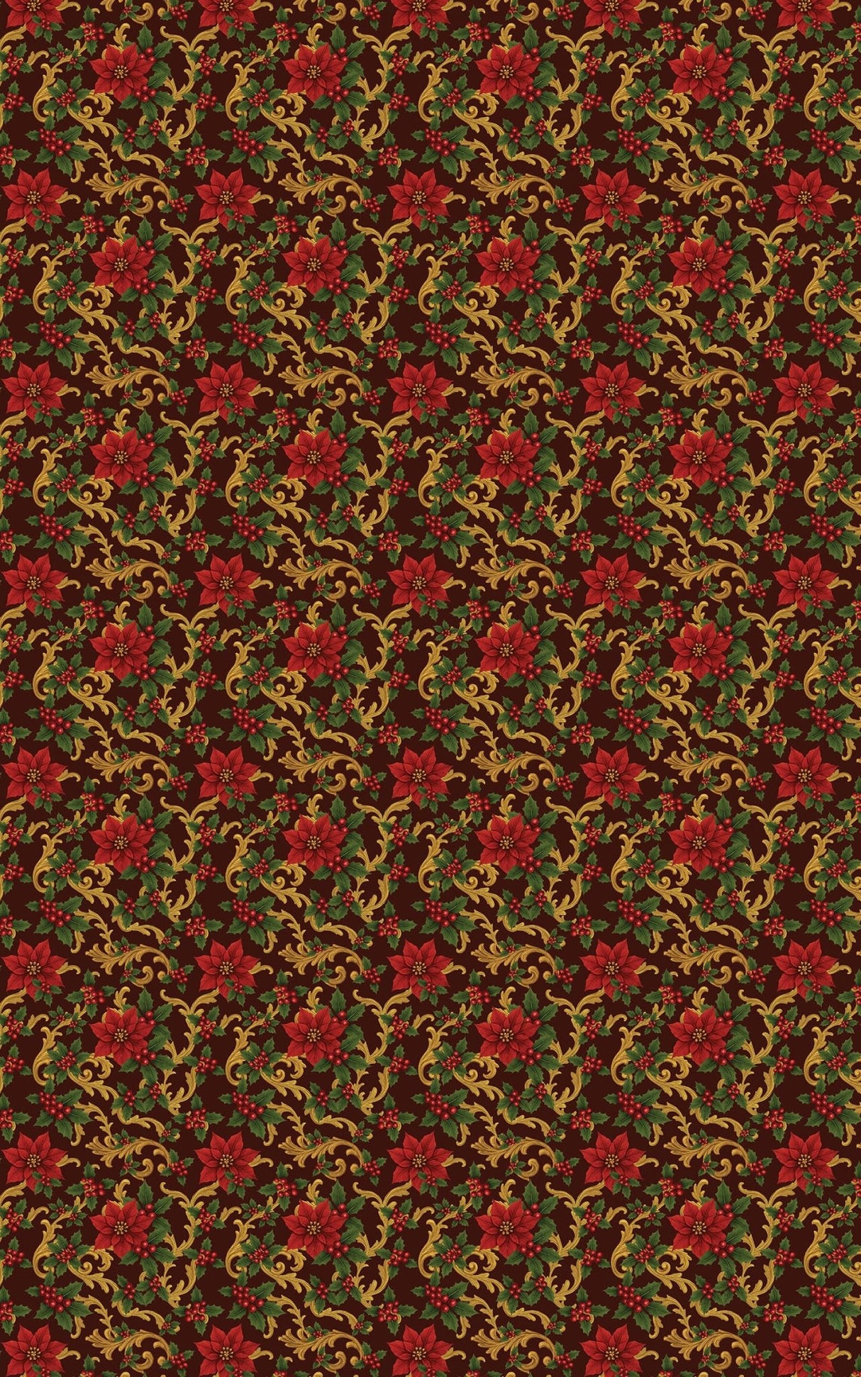 Poinsettia Royale - London Penny Gift Wrap