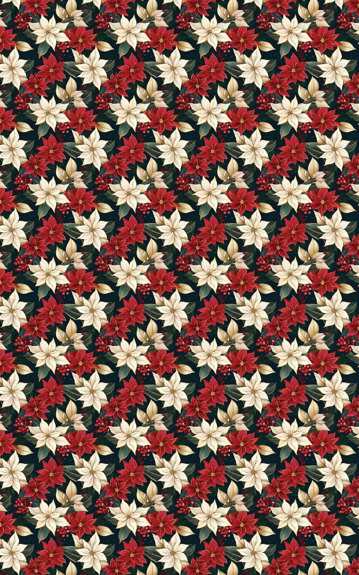 Gilded Poinsettia - London Penny Gift Wrap