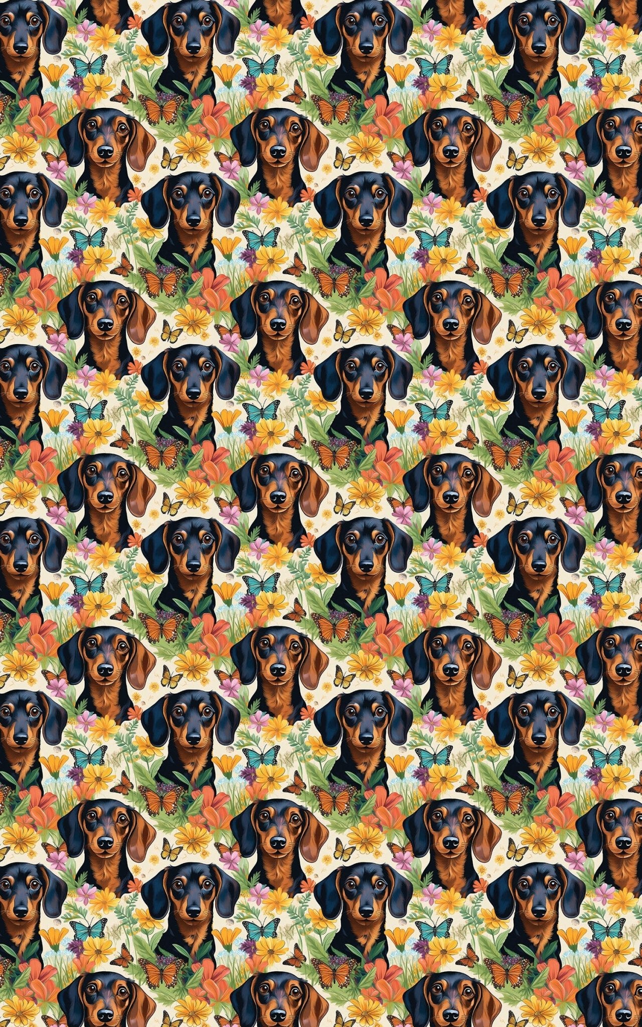 Dachshund Garden Party - London Penny Gift Wrap