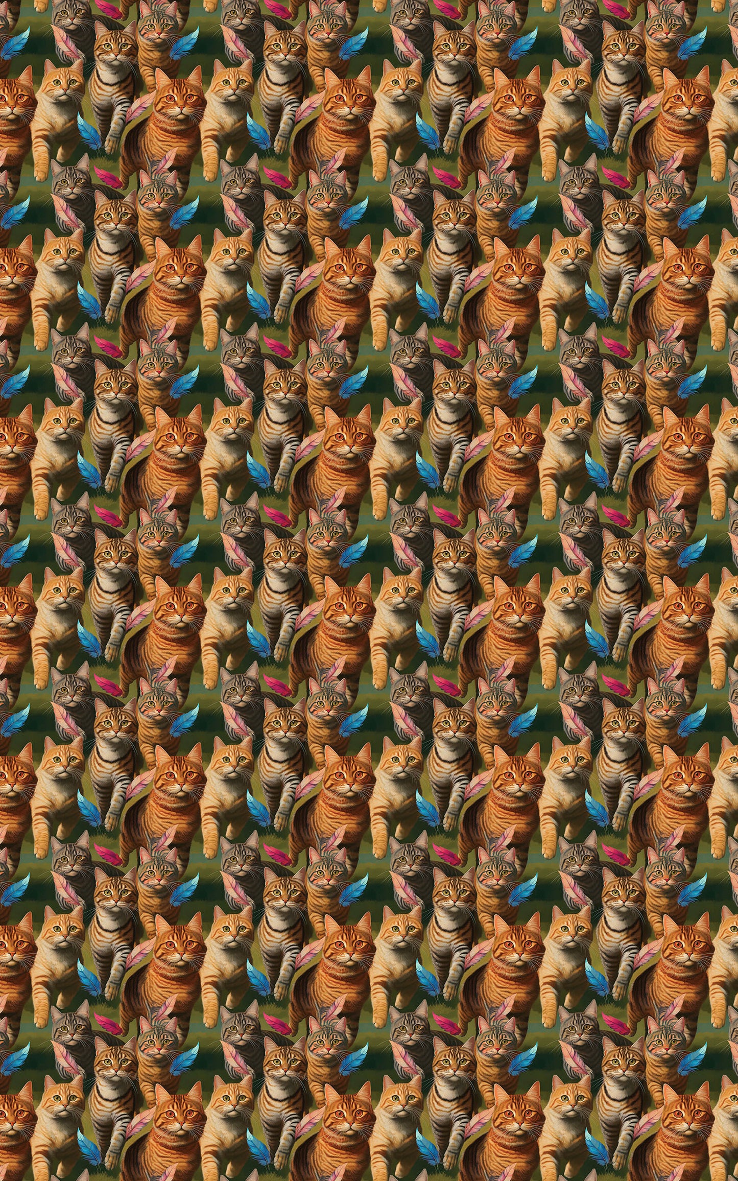 Tabby Cat Chasing