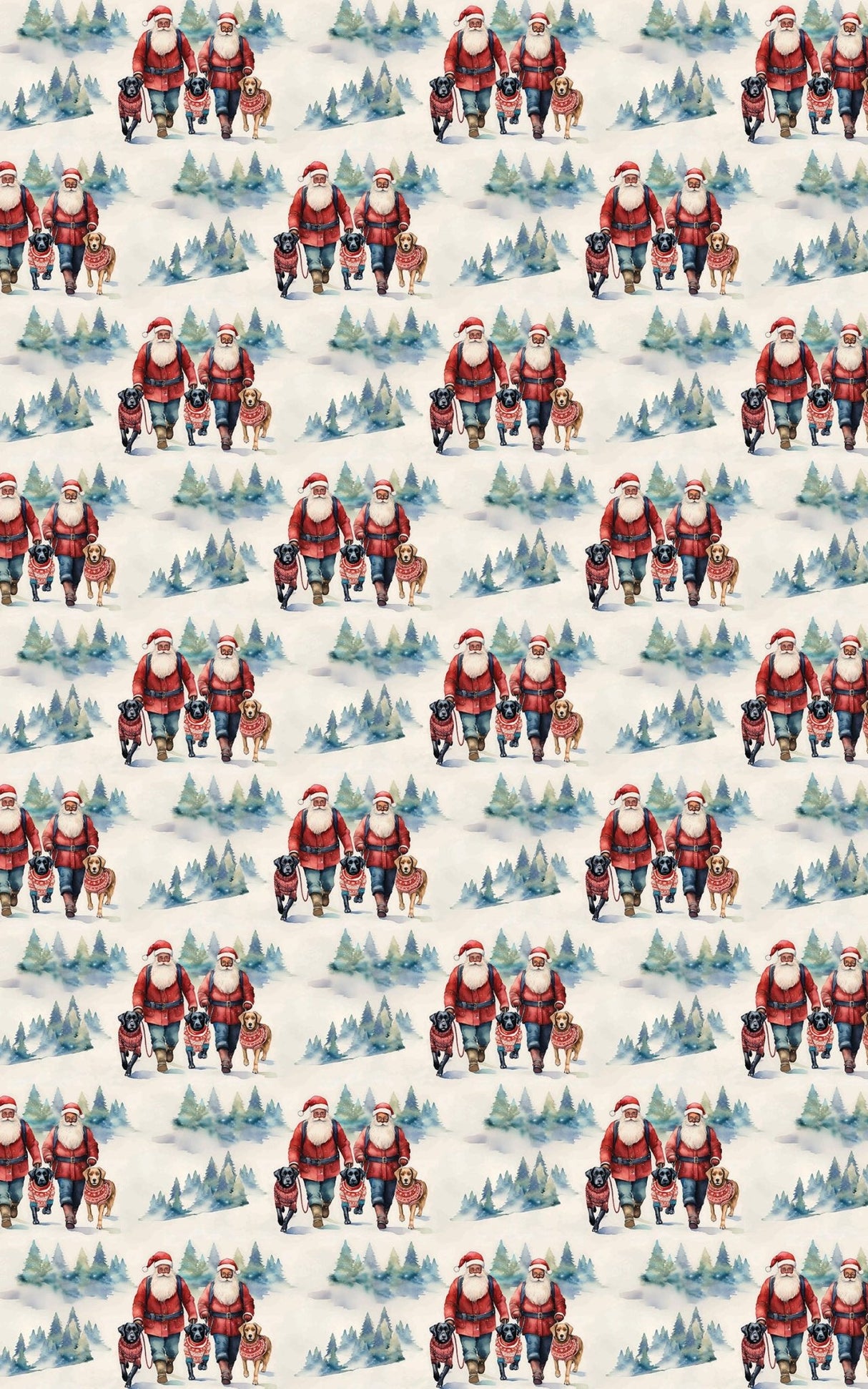 Santa's Dog Parade - London Penny Gift Wrap