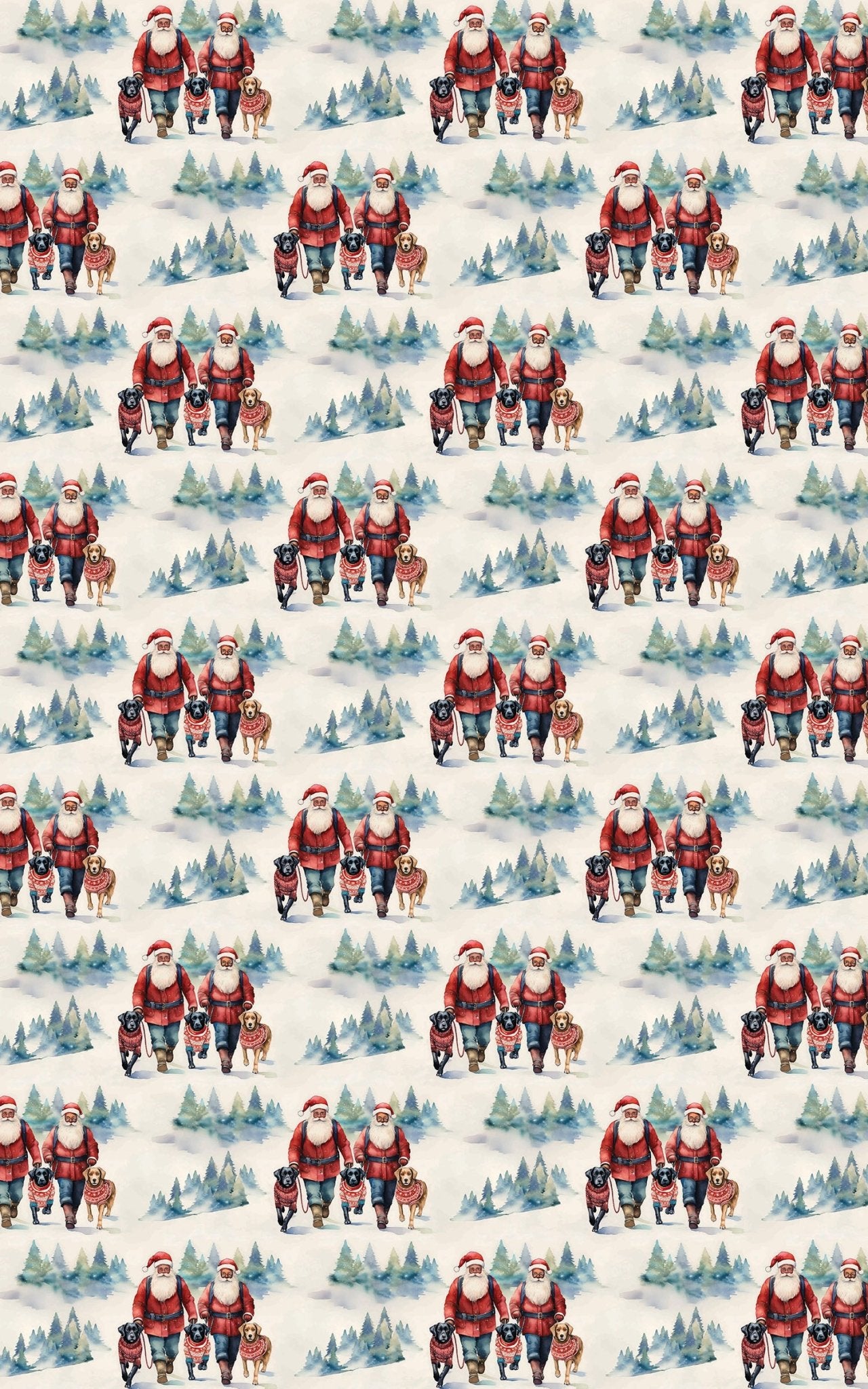 Santa's Dog Parade - London Penny Gift Wrap
