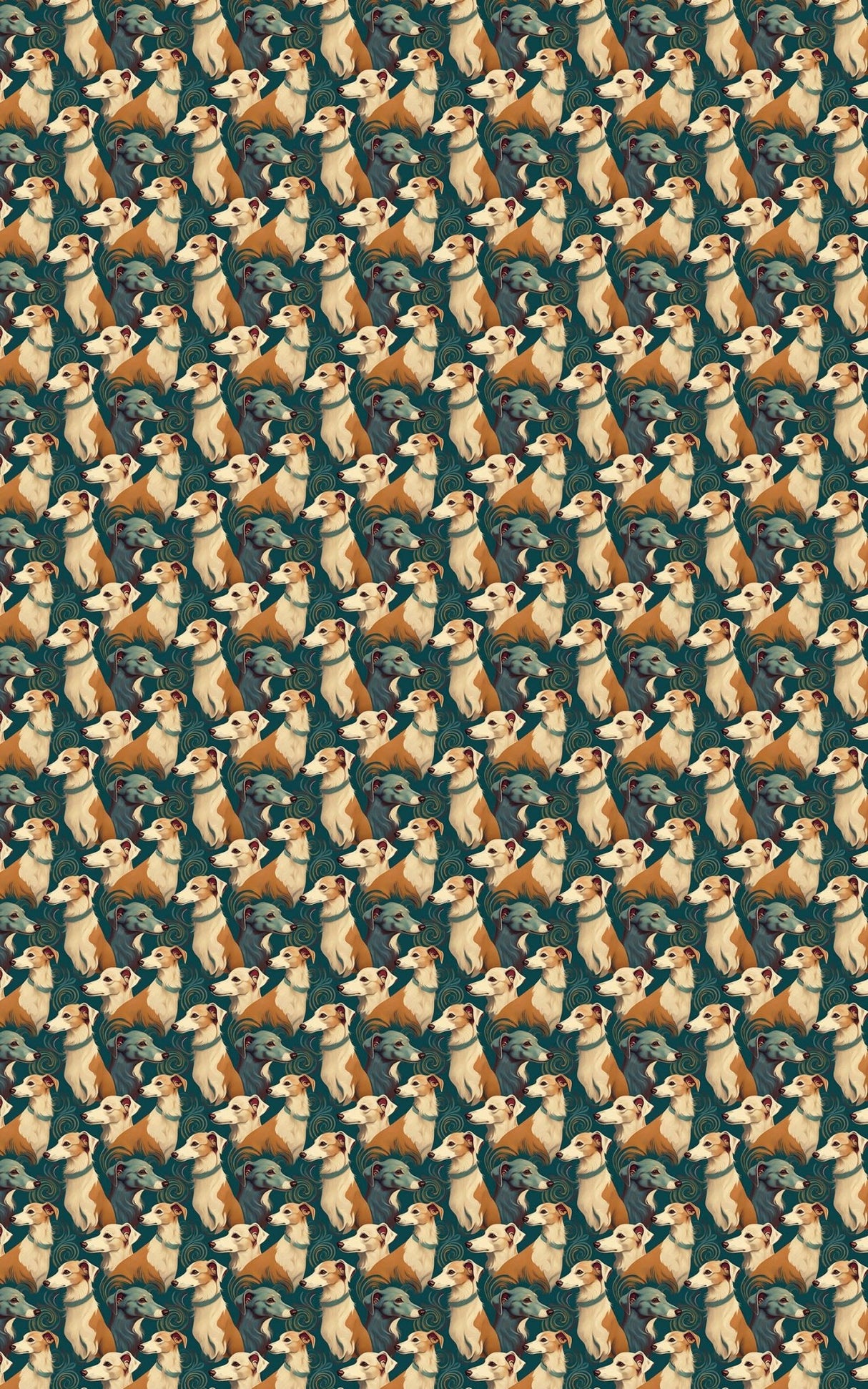 Happy Whippet Days - London Penny Gift Wrap