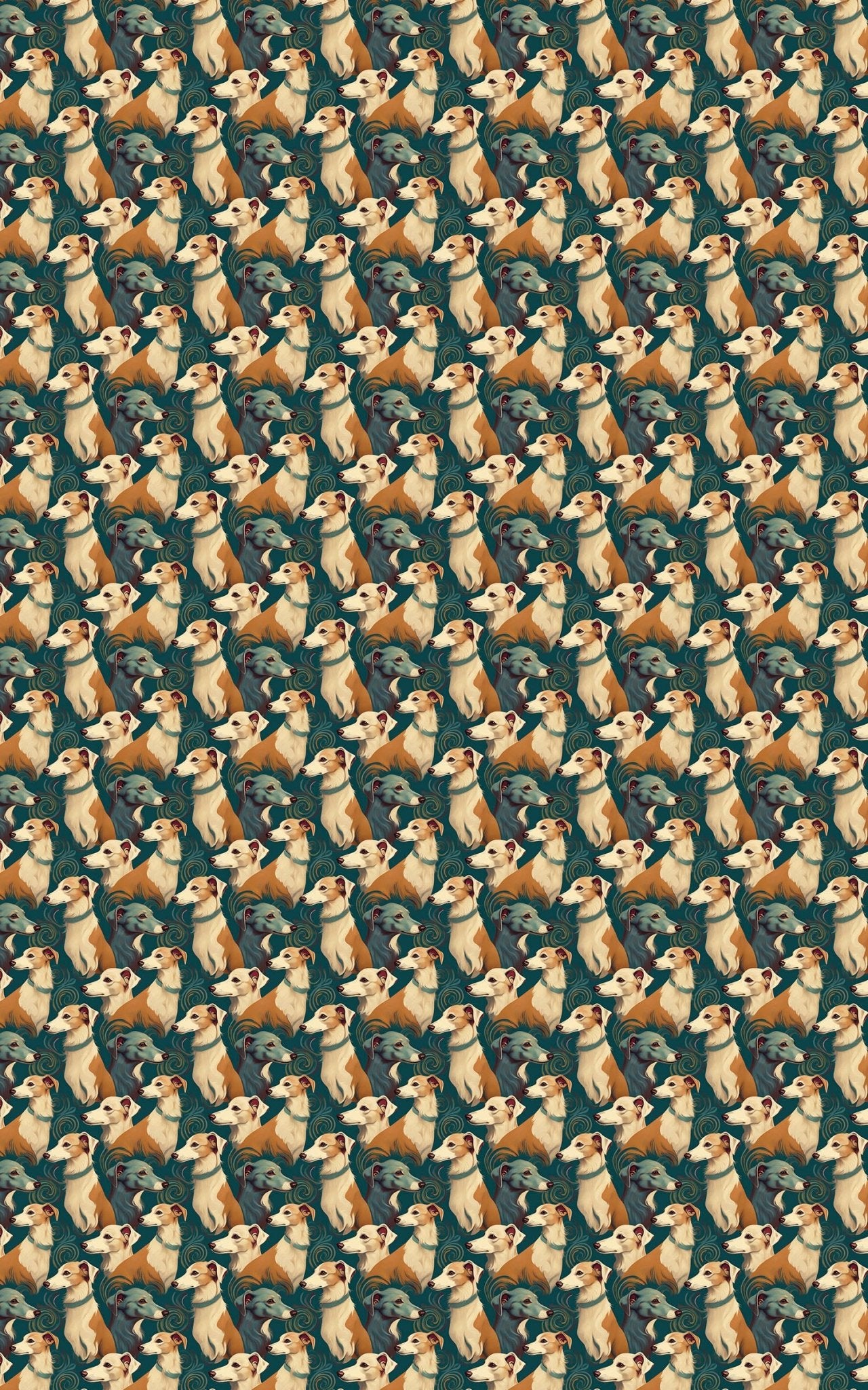 Happy Whippet Days - London Penny Gift Wrap