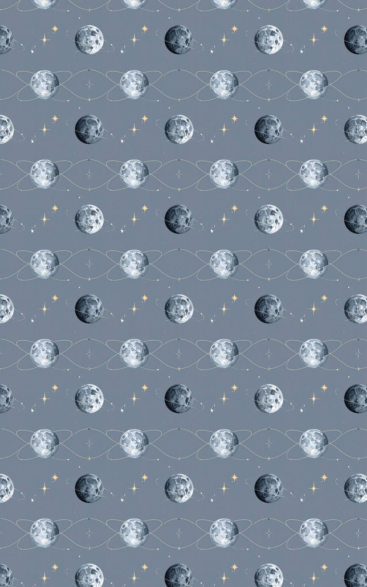Orbiting Moonlight Wrapping Paper - London Penny Gift Wrap