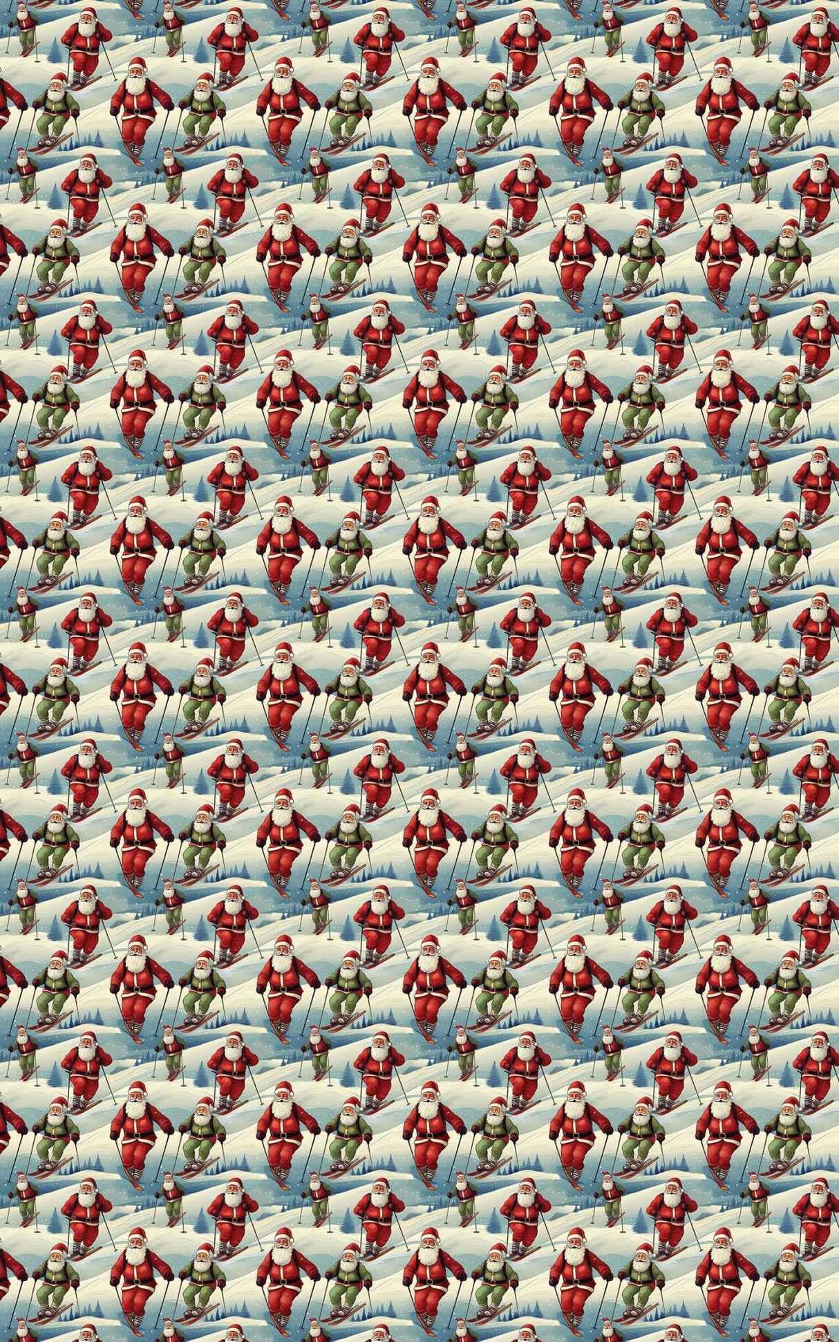 North Pole Downhill - London Penny Gift Wrap