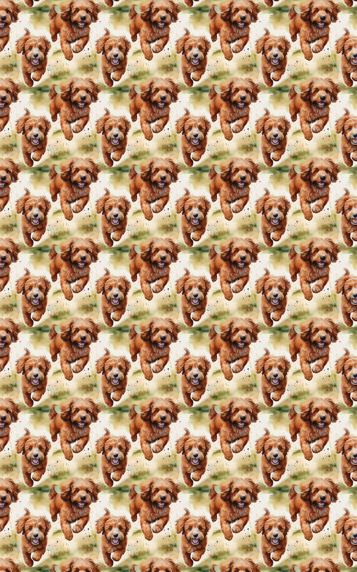 Sunlit Cavapoo Fields - London Penny Gift Wrap