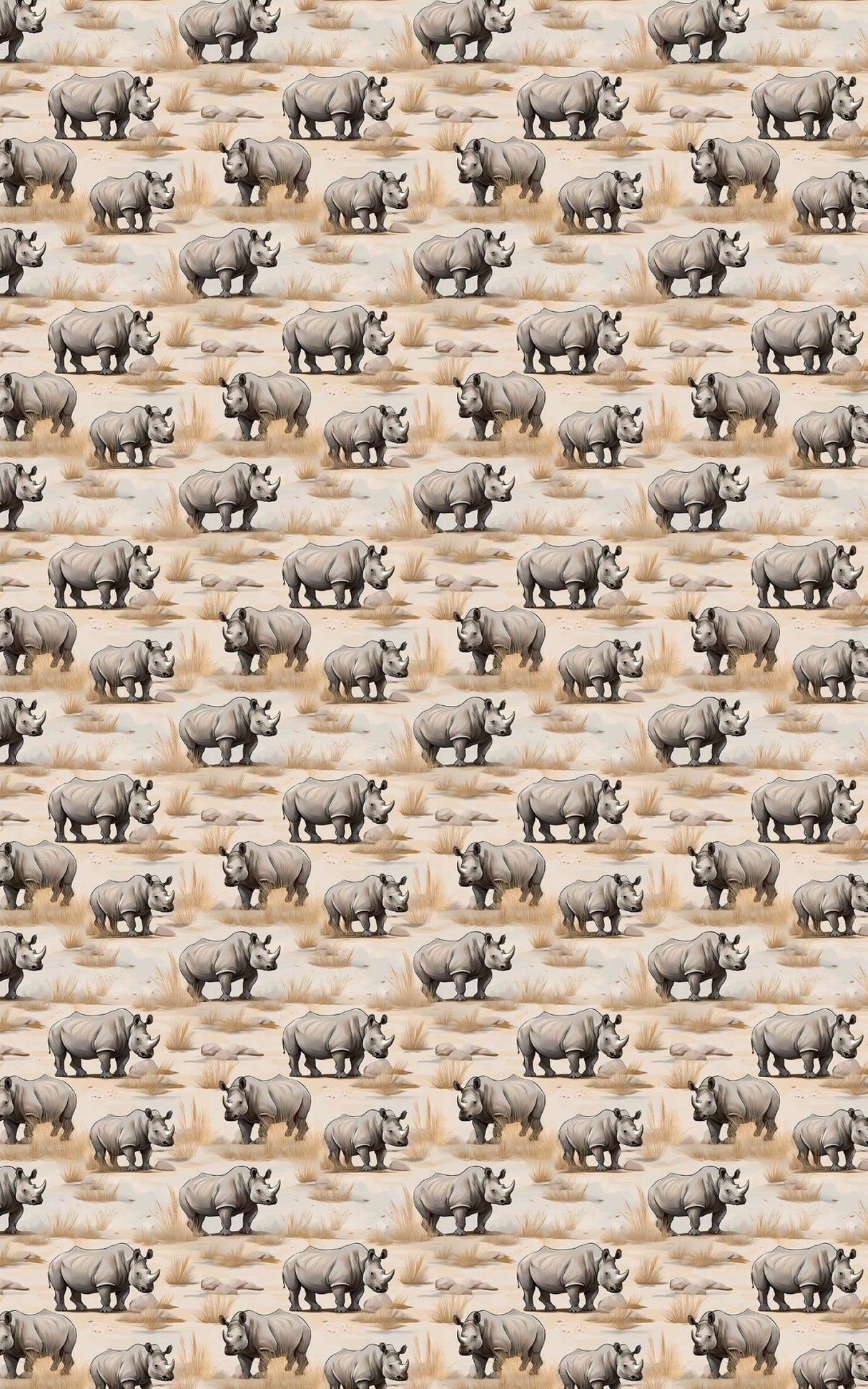 Safari Stroll: Rhinoceros - London Penny Gift Wrap