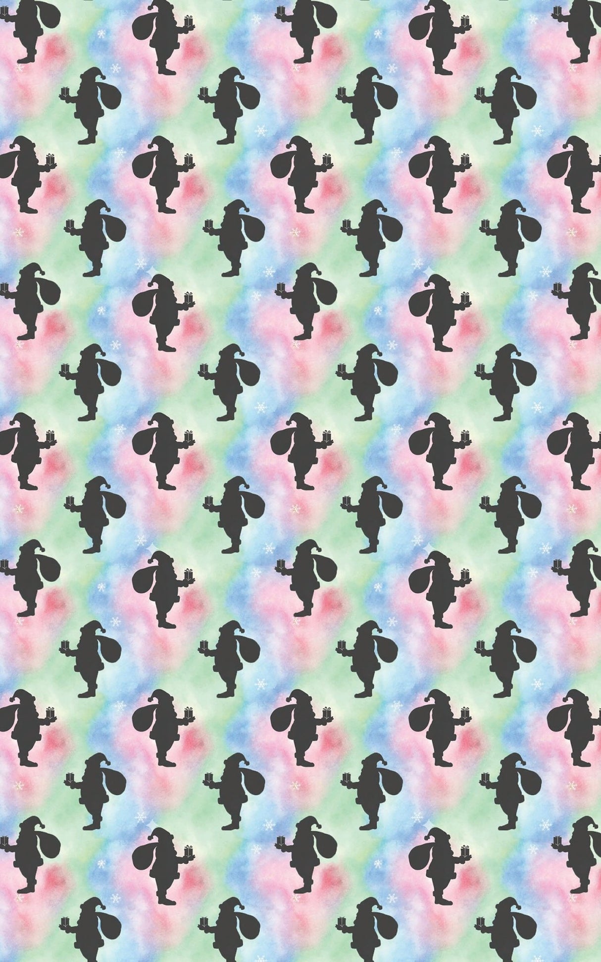 Santa Silhouettes - London Penny Gift Wrap