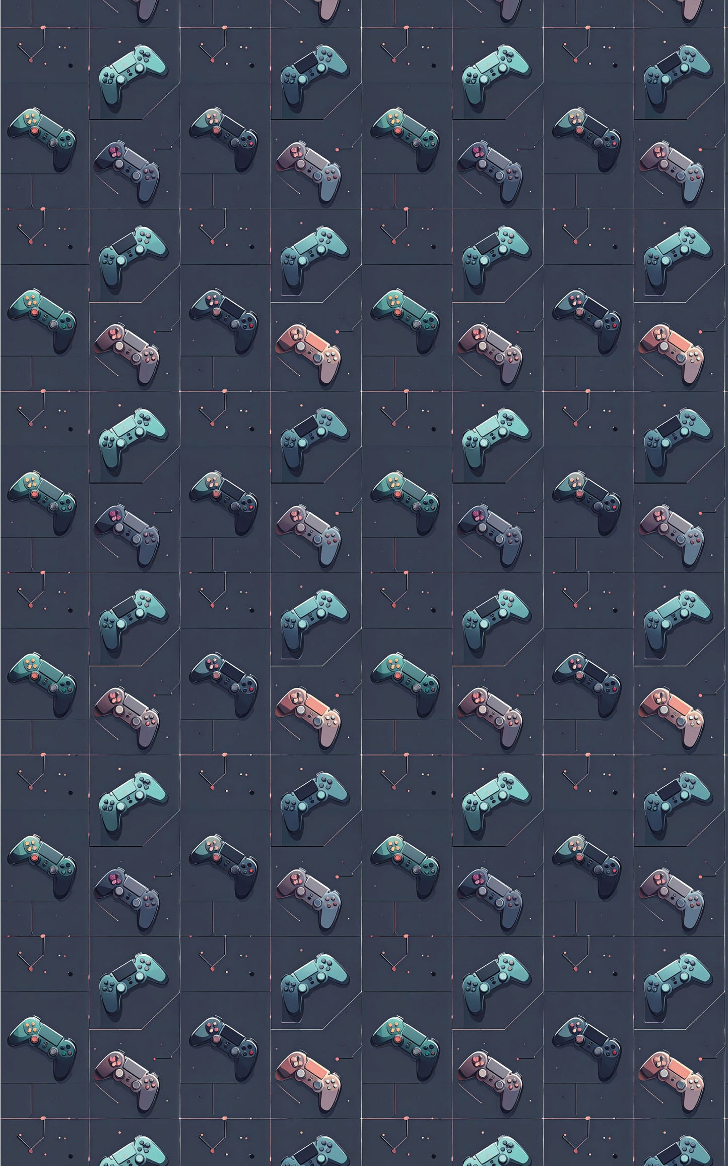 Controller Core Grid Wrapping Paper