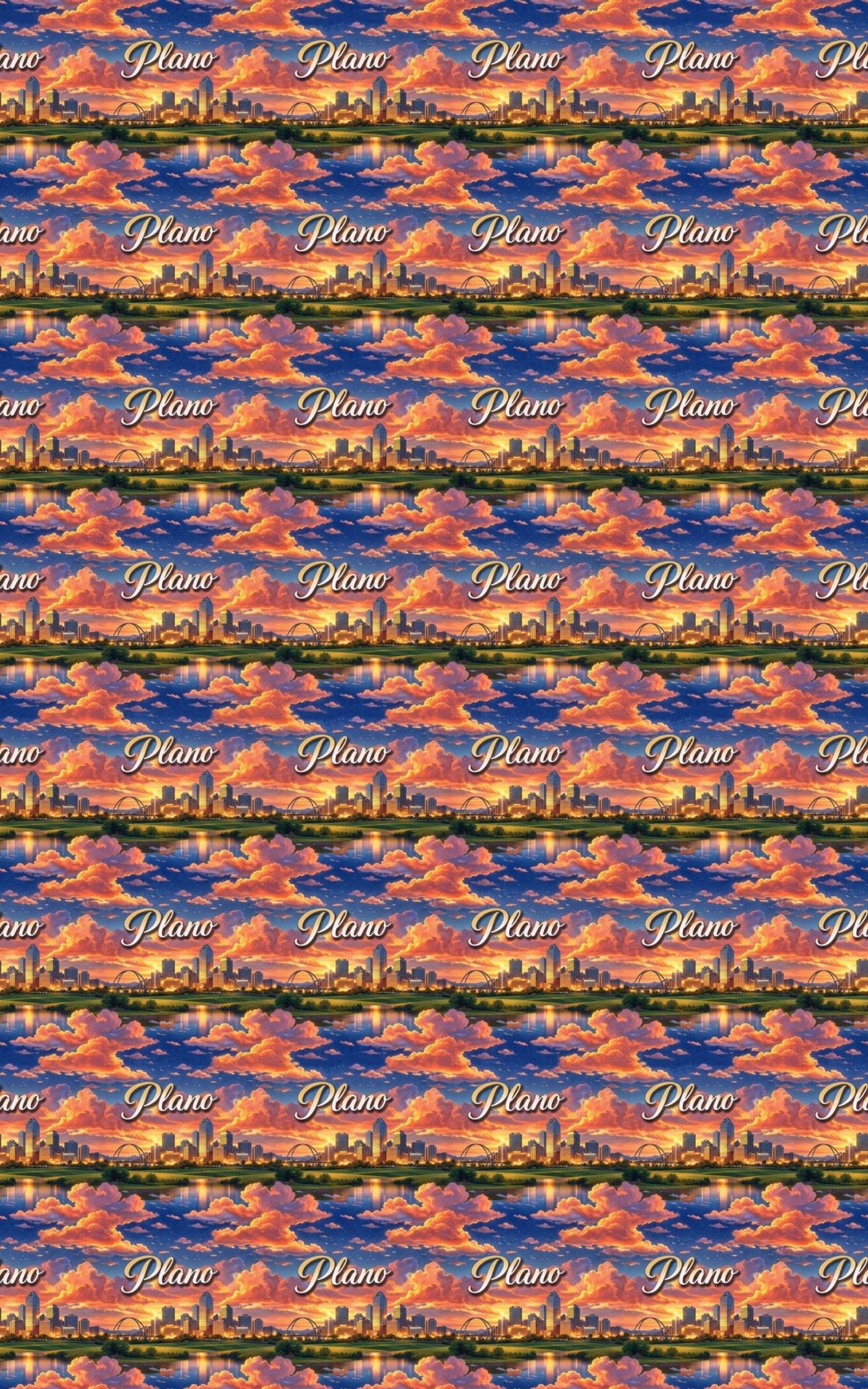 Plano Texas Twilight - London Penny Gift Wrap
