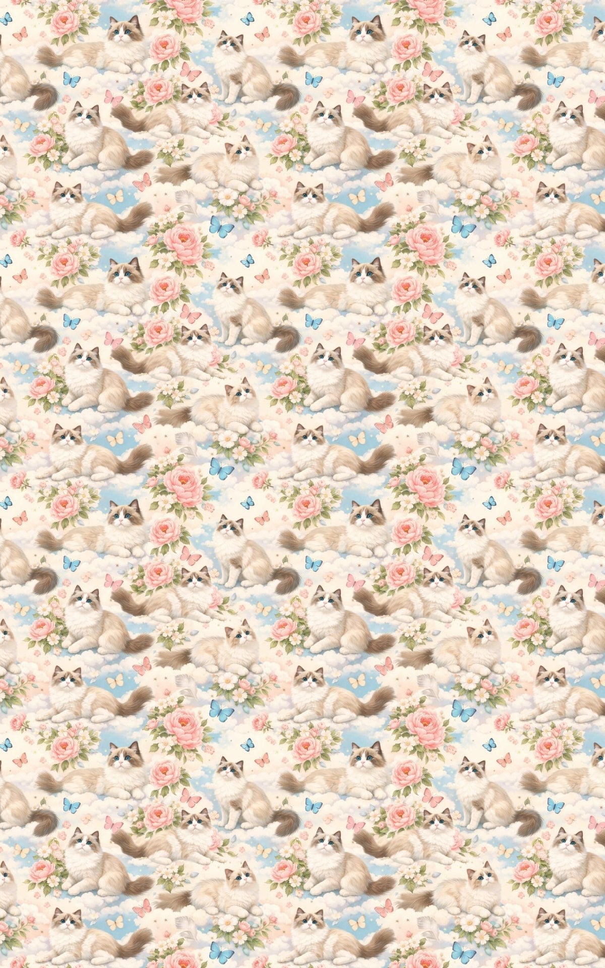 Ragdoll Pastel Drift - London Penny Gift Wrap