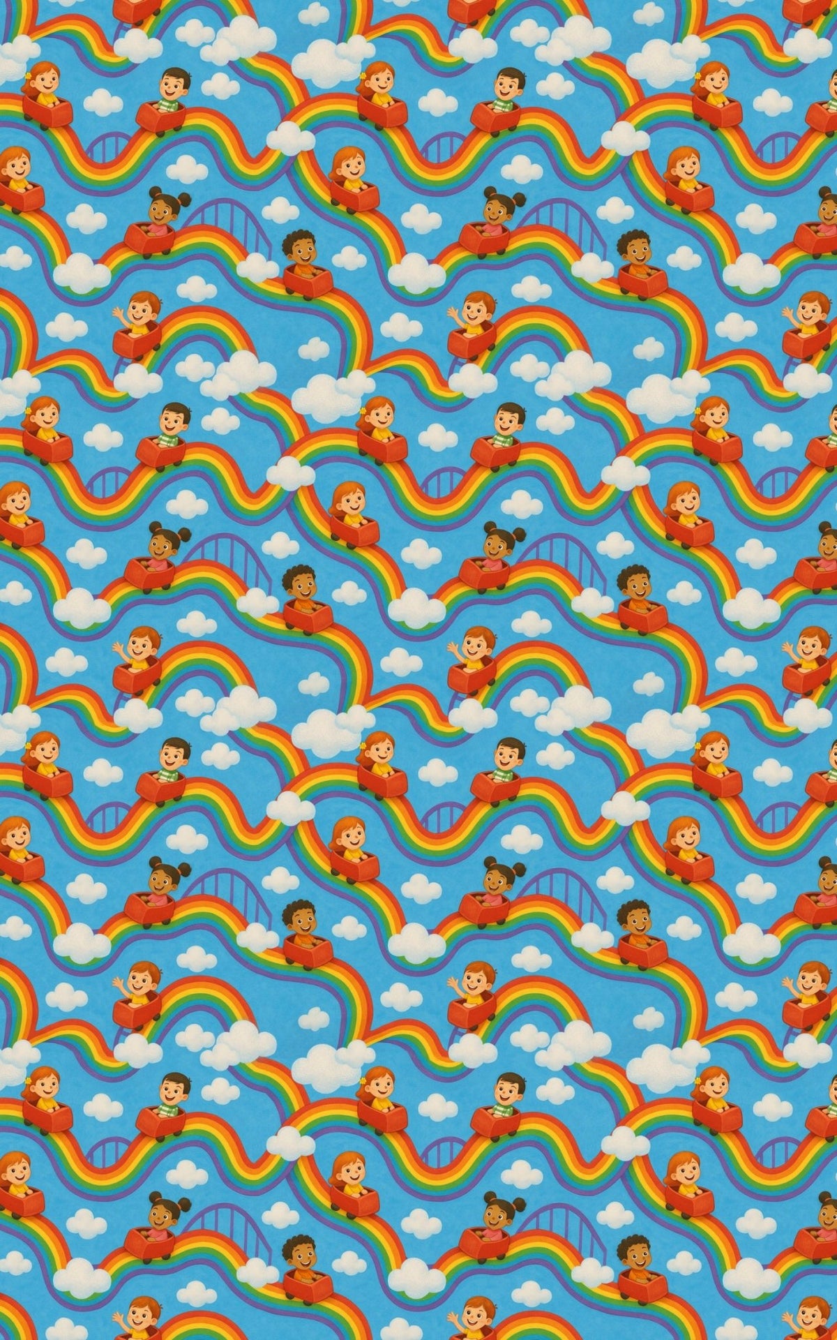 Rainbow Rollercoaster - London Penny Gift Wrap