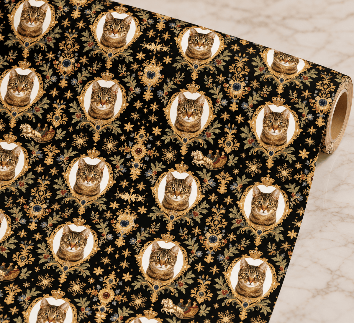 Personalized Royal Borzoi Crest Wrapping Paper | Custom Gift Wrap - London Penny Gift Wrap