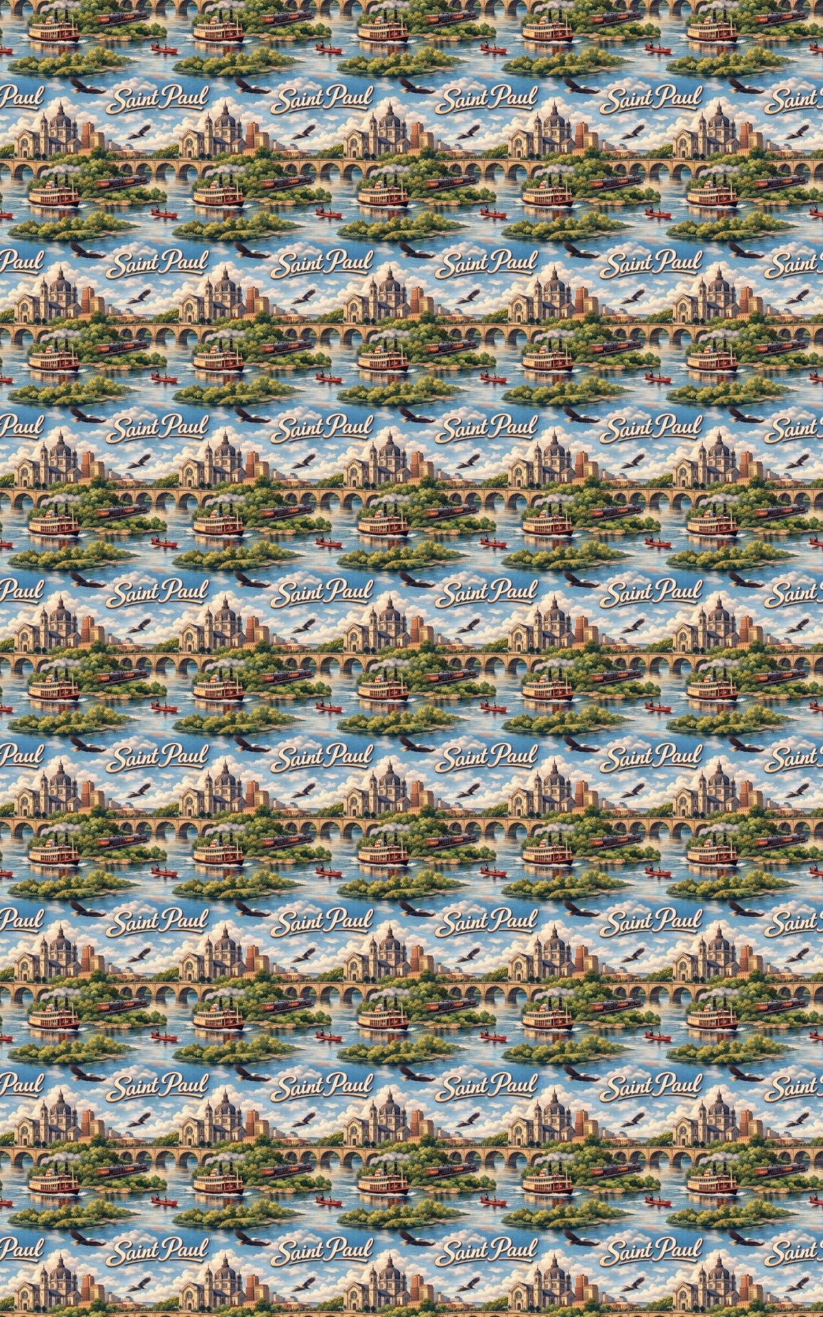 Saint Paul River City Classic - London Penny Gift Wrap