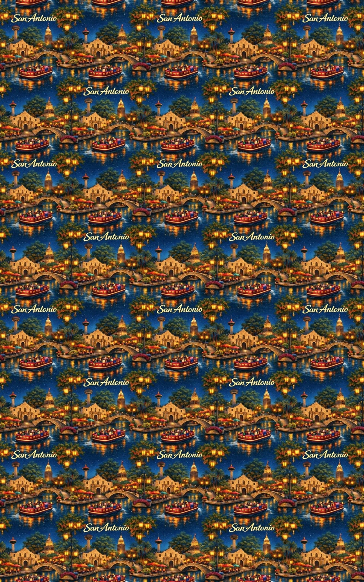 San Antonio Riverwalk Nights - London Penny Gift Wrap