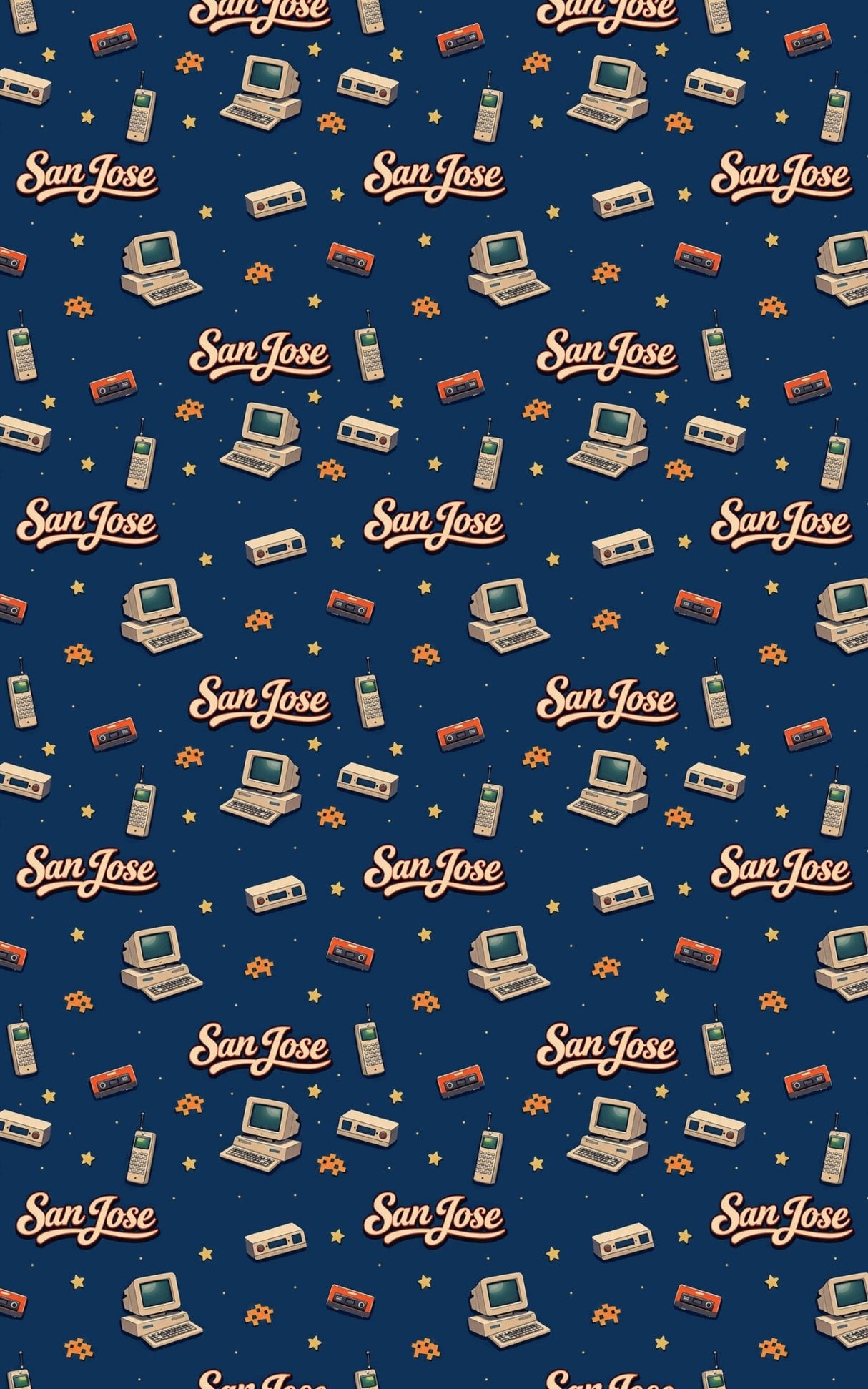 San Jose Silicon Retro - London Penny Gift Wrap