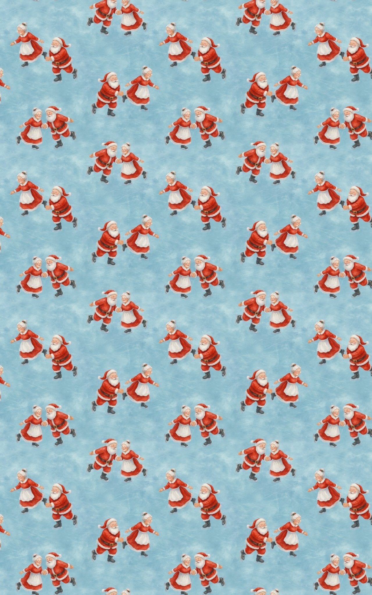 Skating St. Nick - London Penny Gift Wrap
