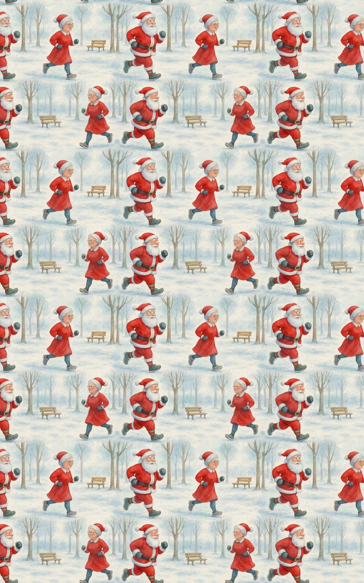 Cardio Claus - London Penny Gift Wrap