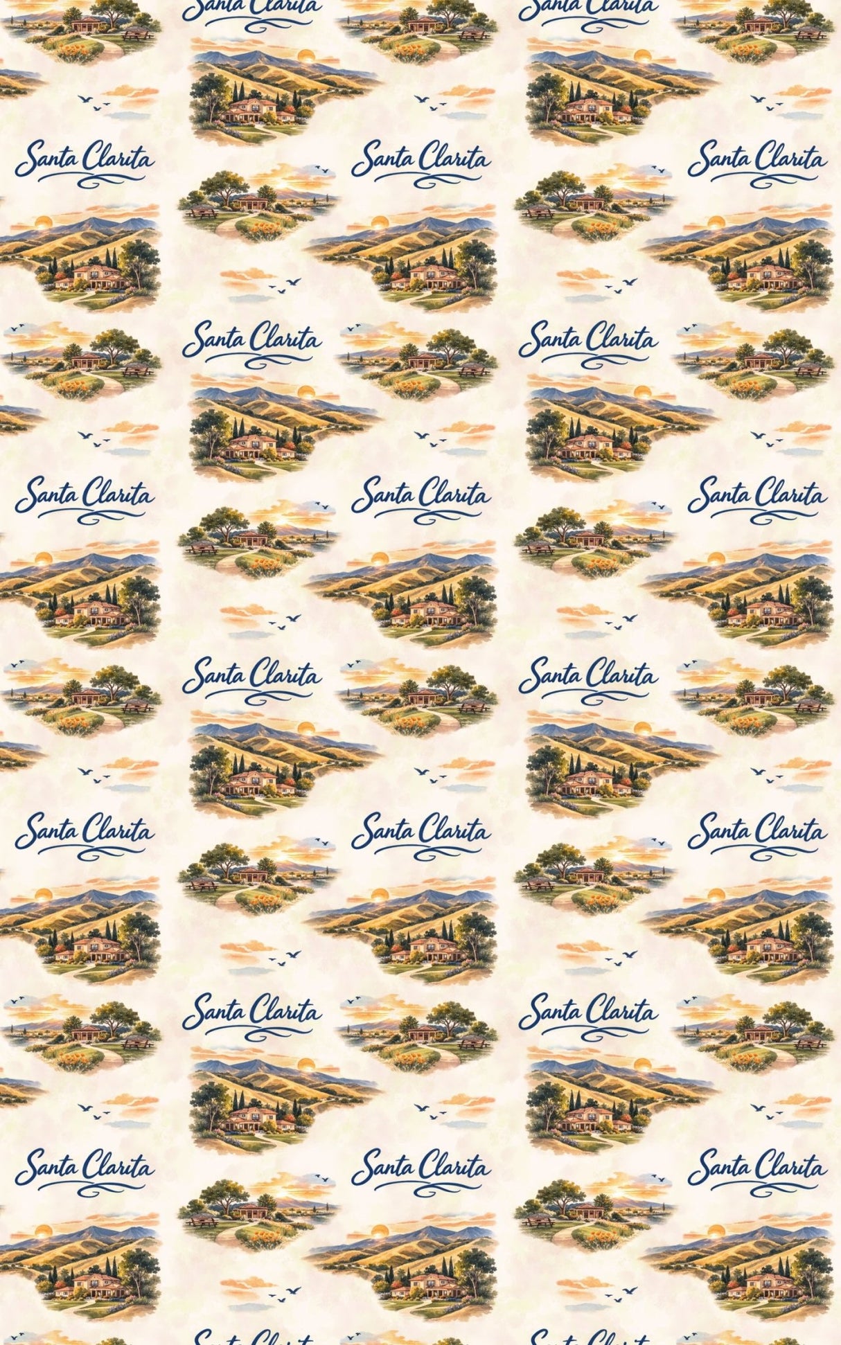 Santa Clarita Canyon Sunset - London Penny Gift Wrap