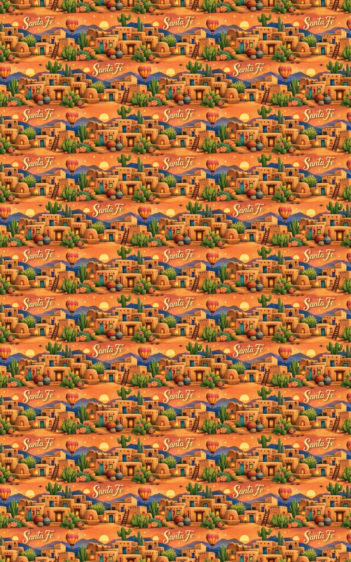Santa Fe Adobe Sunset - London Penny Gift Wrap