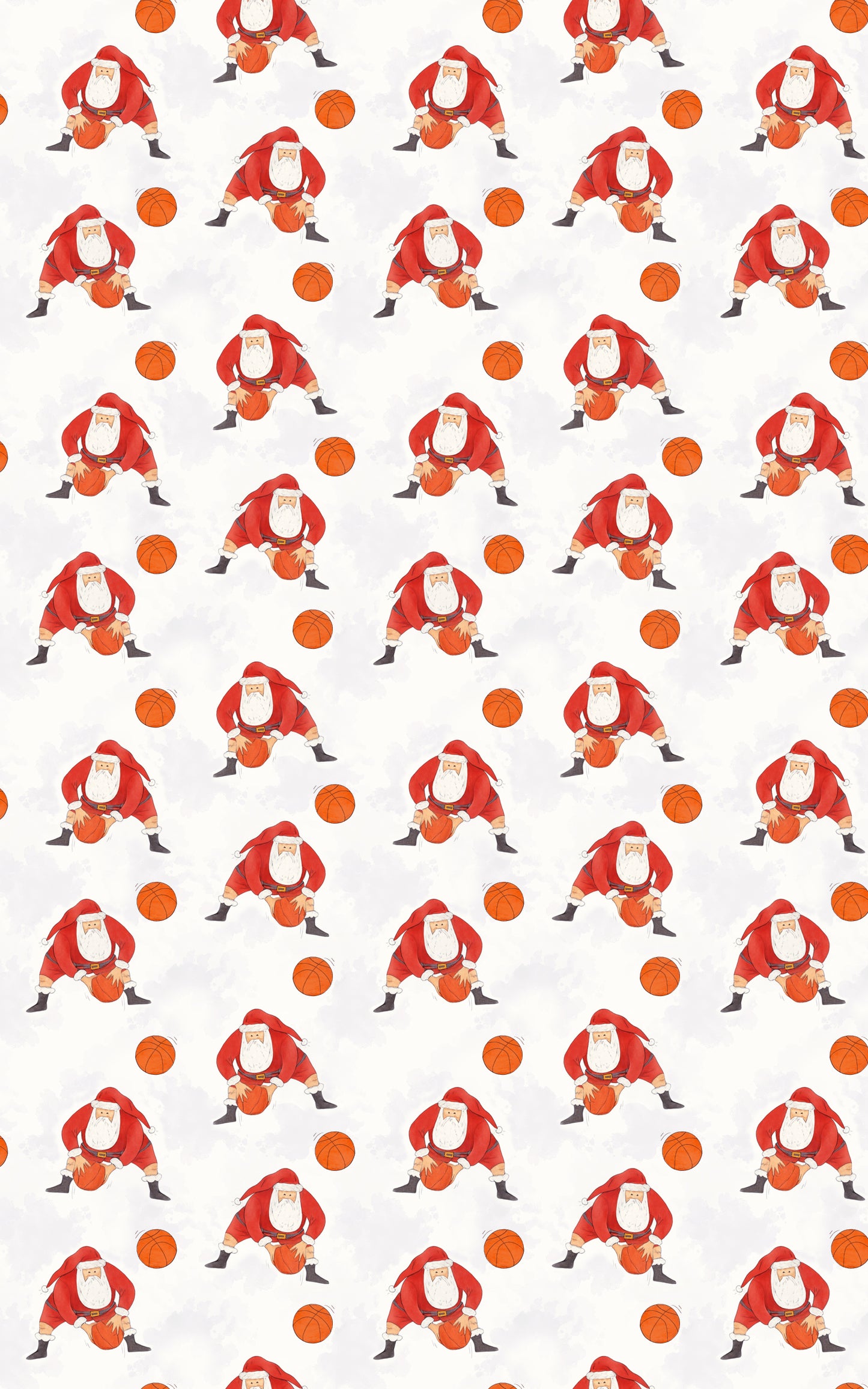 Santa playing Basketball