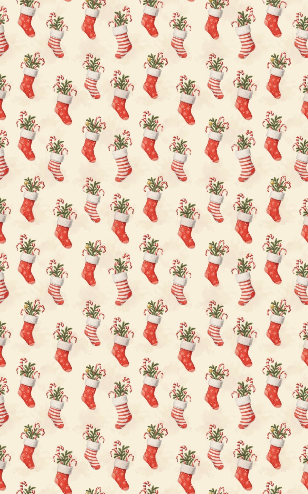 Santa's Sock Pattern - London Penny Gift Wrap