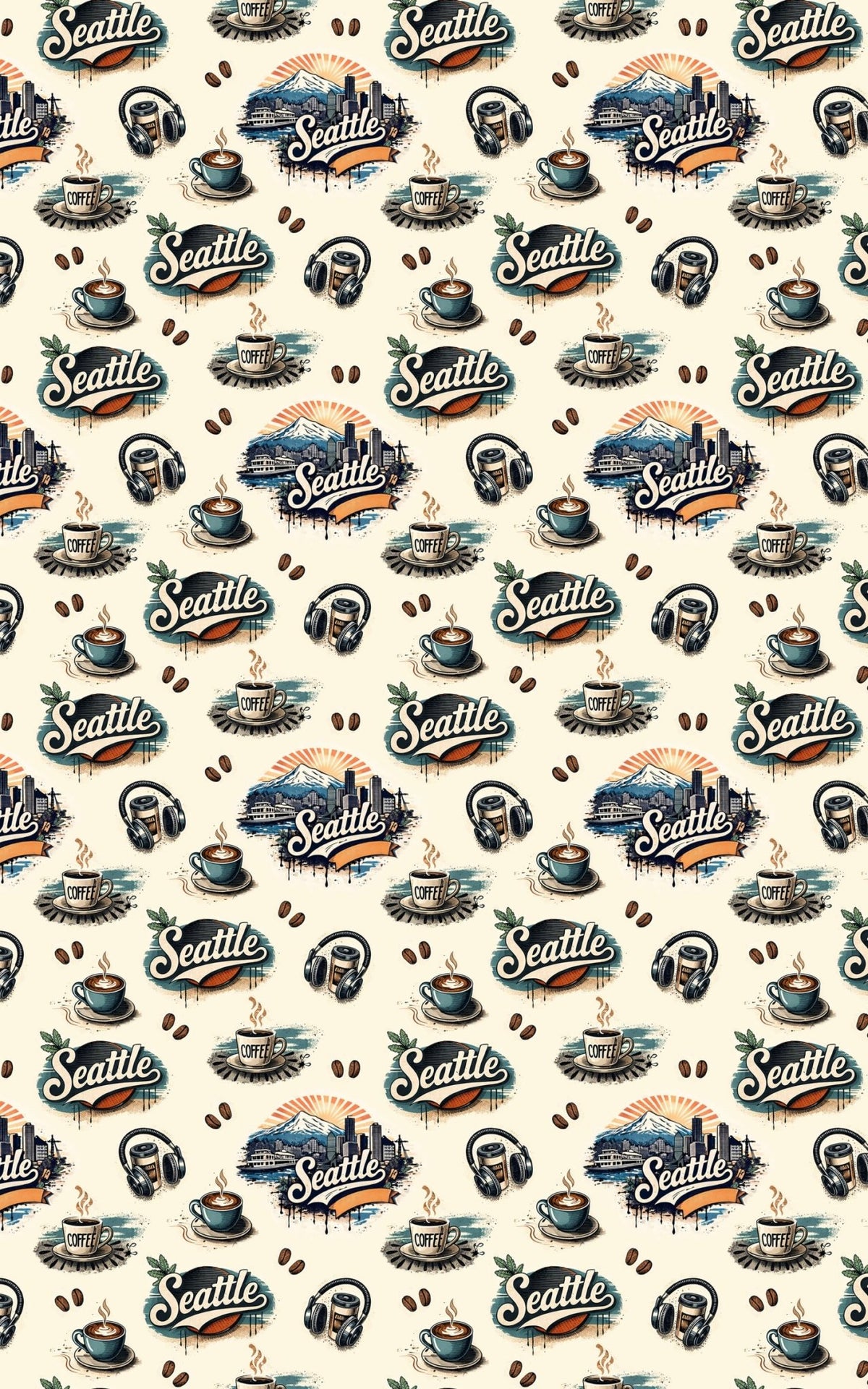 Seattle Rainier & Grunge - London Penny Gift Wrap
