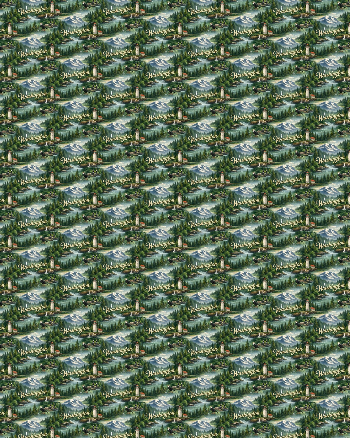 Washington Evergreen Coast Sherpa Blanket - London Penny Gift Wrap
