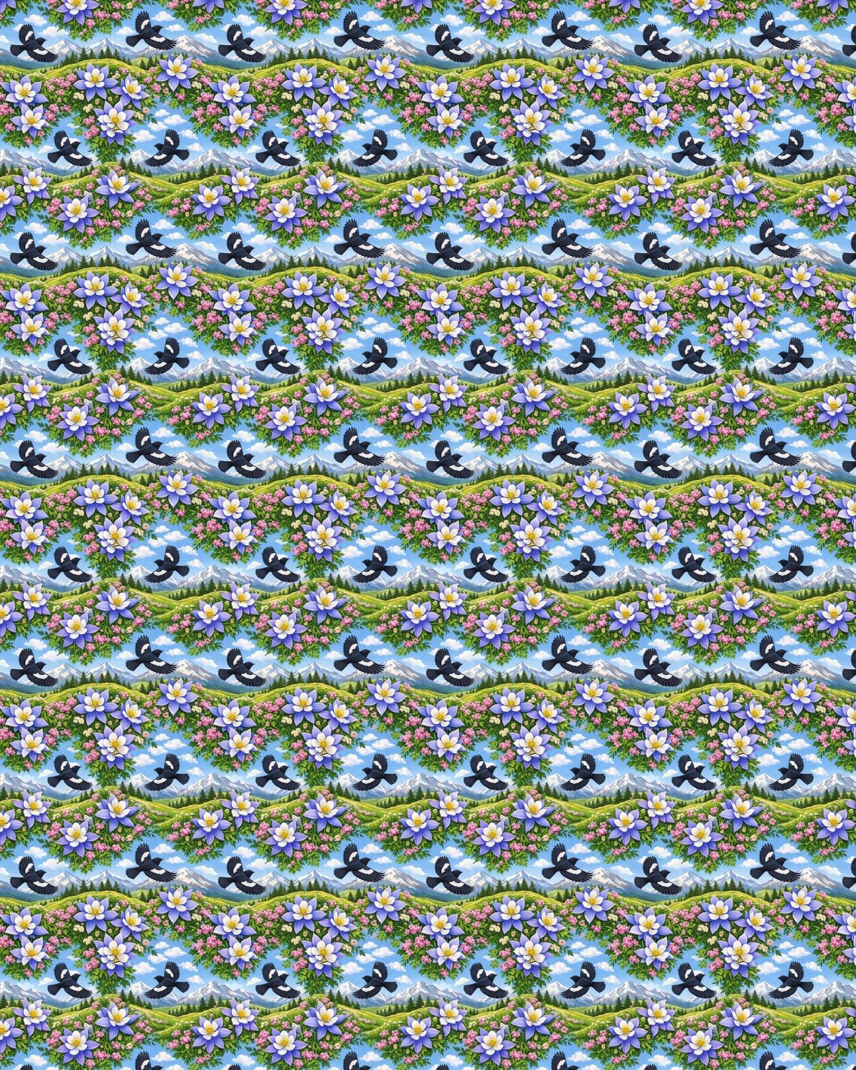 Colorado Flora & Fauna Sherpa Blanket - London Penny Gift Wrap