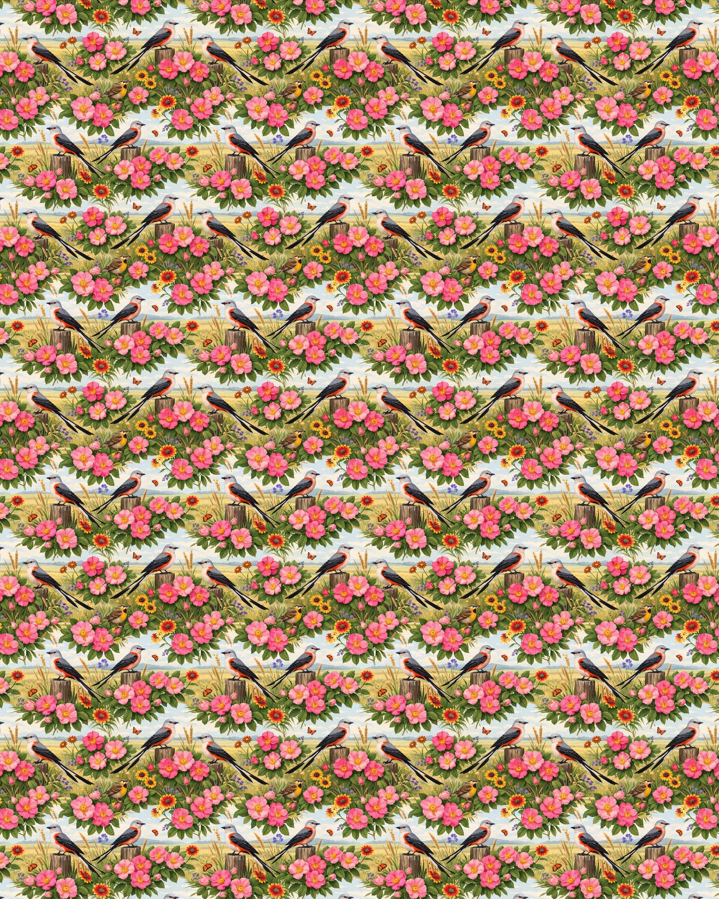 Oklahoma Flora & Fauna Sherpa Blanket