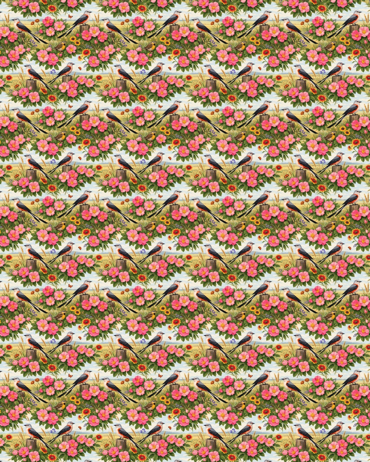 Oklahoma Flora & Fauna Sherpa Blanket - London Penny Gift Wrap