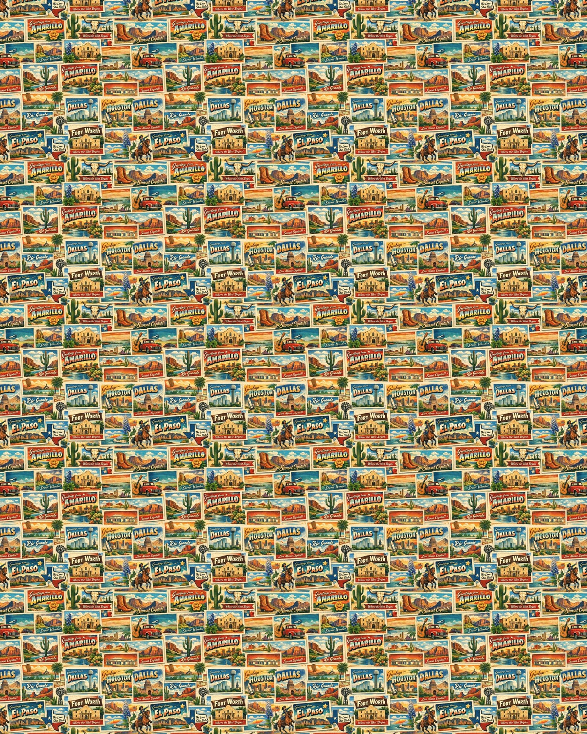 Texas Postcard Memories Sherpa Blanket - London Penny Gift Wrap