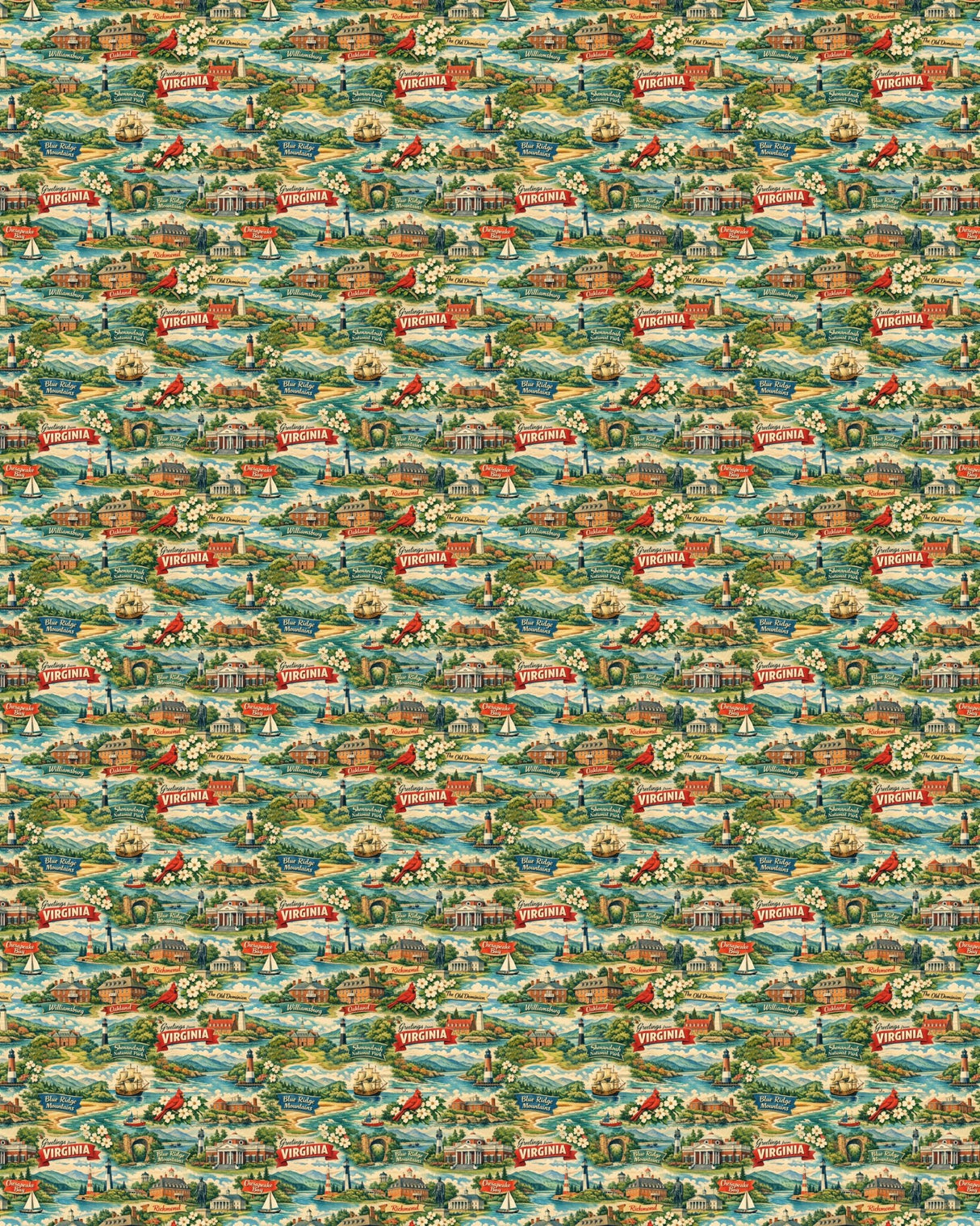 Virginia Postcard Memories Sherpa Blanket - London Penny Gift Wrap