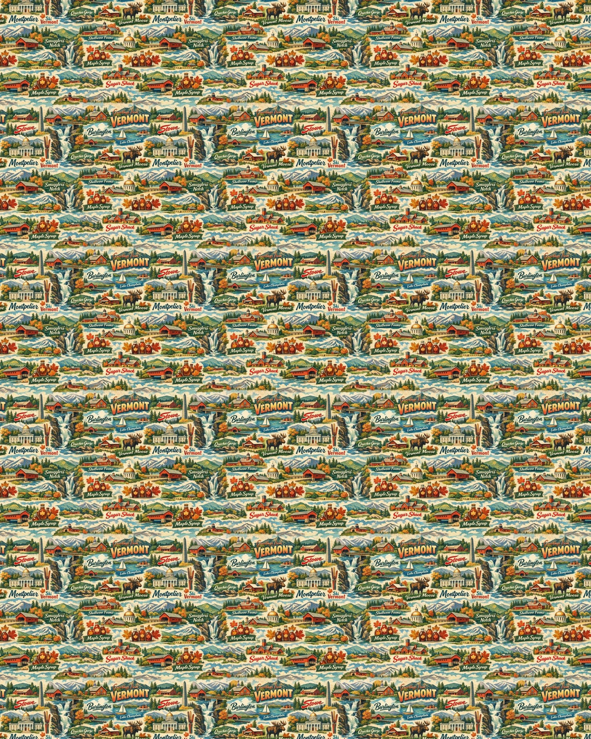 Vermont Postcard Memories Sherpa Blanket - London Penny Gift Wrap