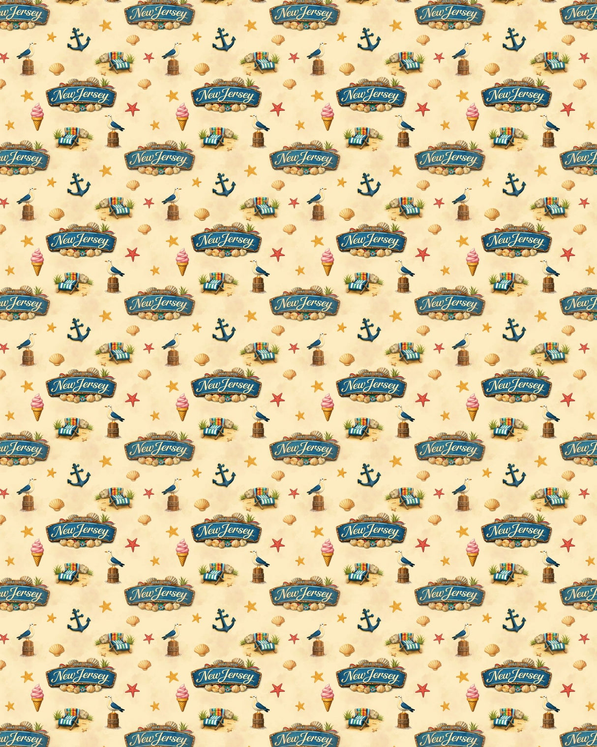 New Jersey Shore Classic Sherpa Blanket - London Penny Gift Wrap