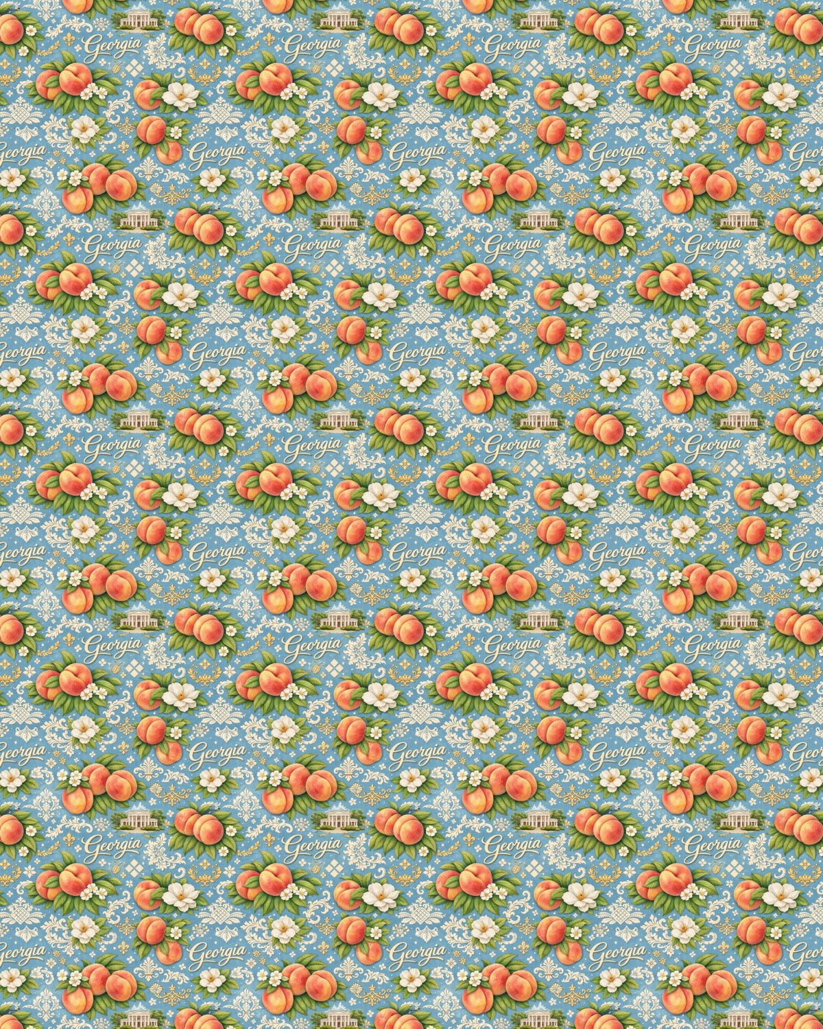 Georgia Peach State Classic Sherpa Blanket - London Penny Gift Wrap