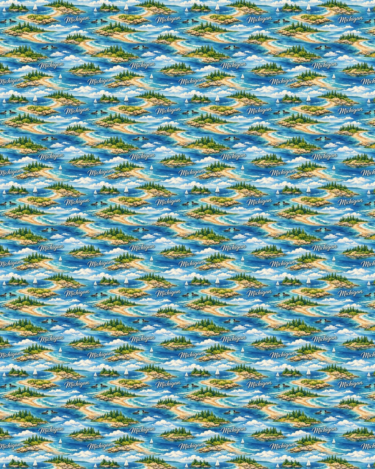 Michigan Great Lakes Calm Sherpa Blanket - London Penny Gift Wrap