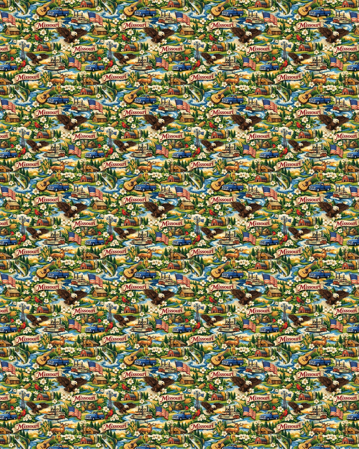 Missouri Gateway Heritage Sherpa Blanket - London Penny Gift Wrap