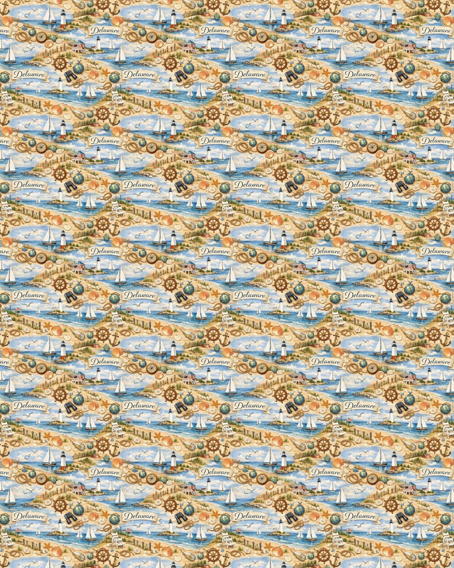 Delaware First State Shores Sherpa Blanket - London Penny Gift Wrap