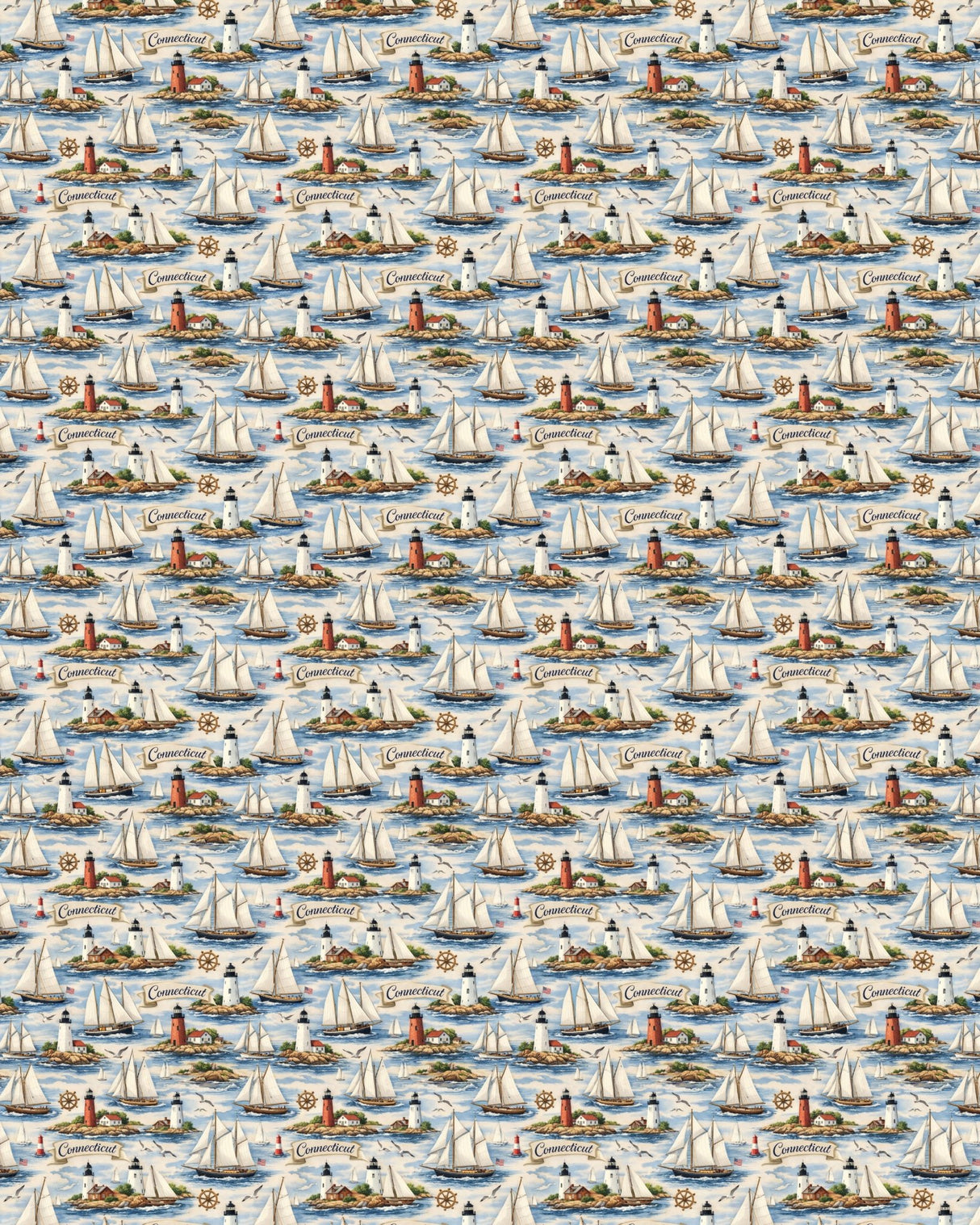 Connecticut Coastal New England Sherpa Blanket - London Penny Gift Wrap