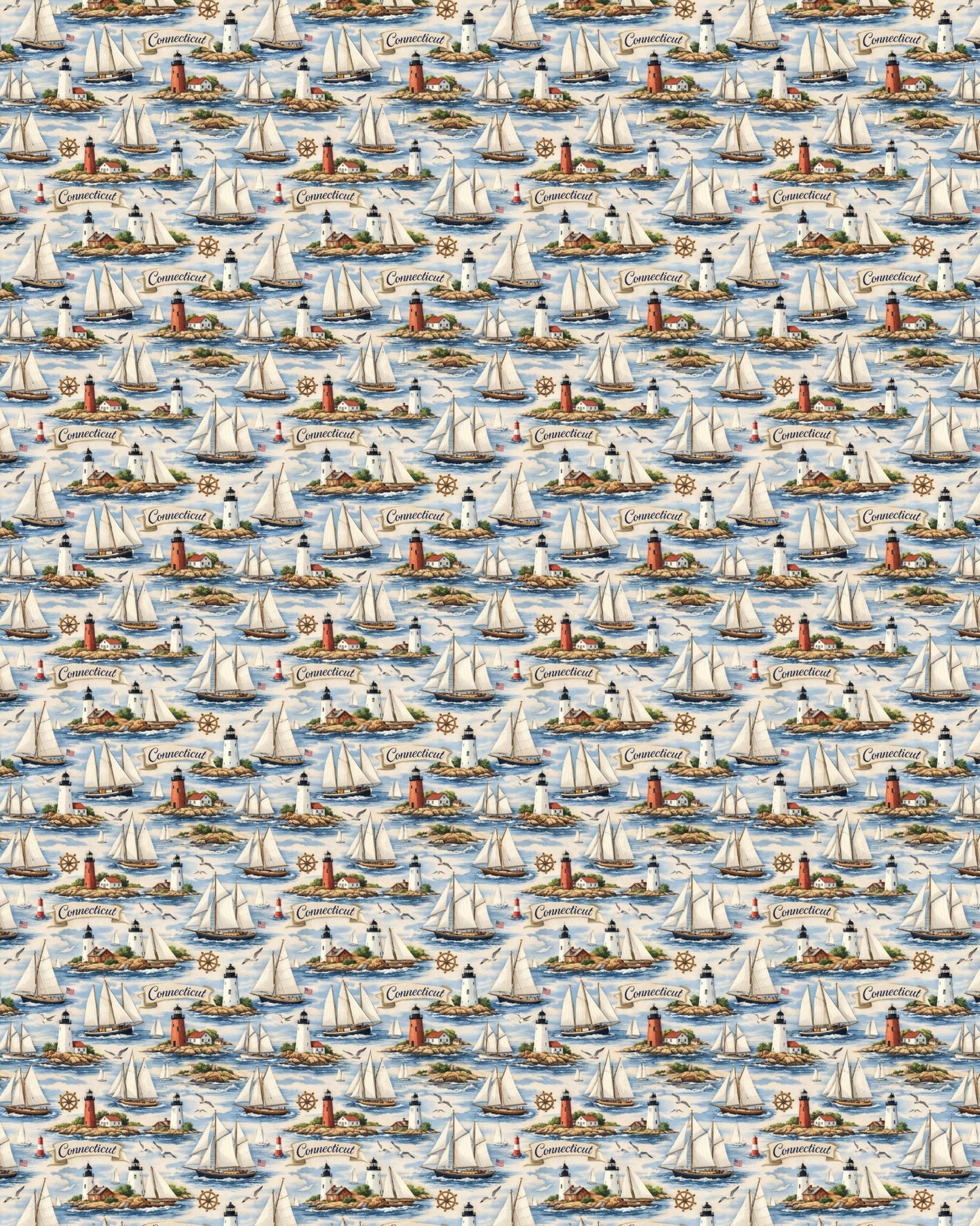 Connecticut Coastal New England Sherpa Blanket - London Penny Gift Wrap