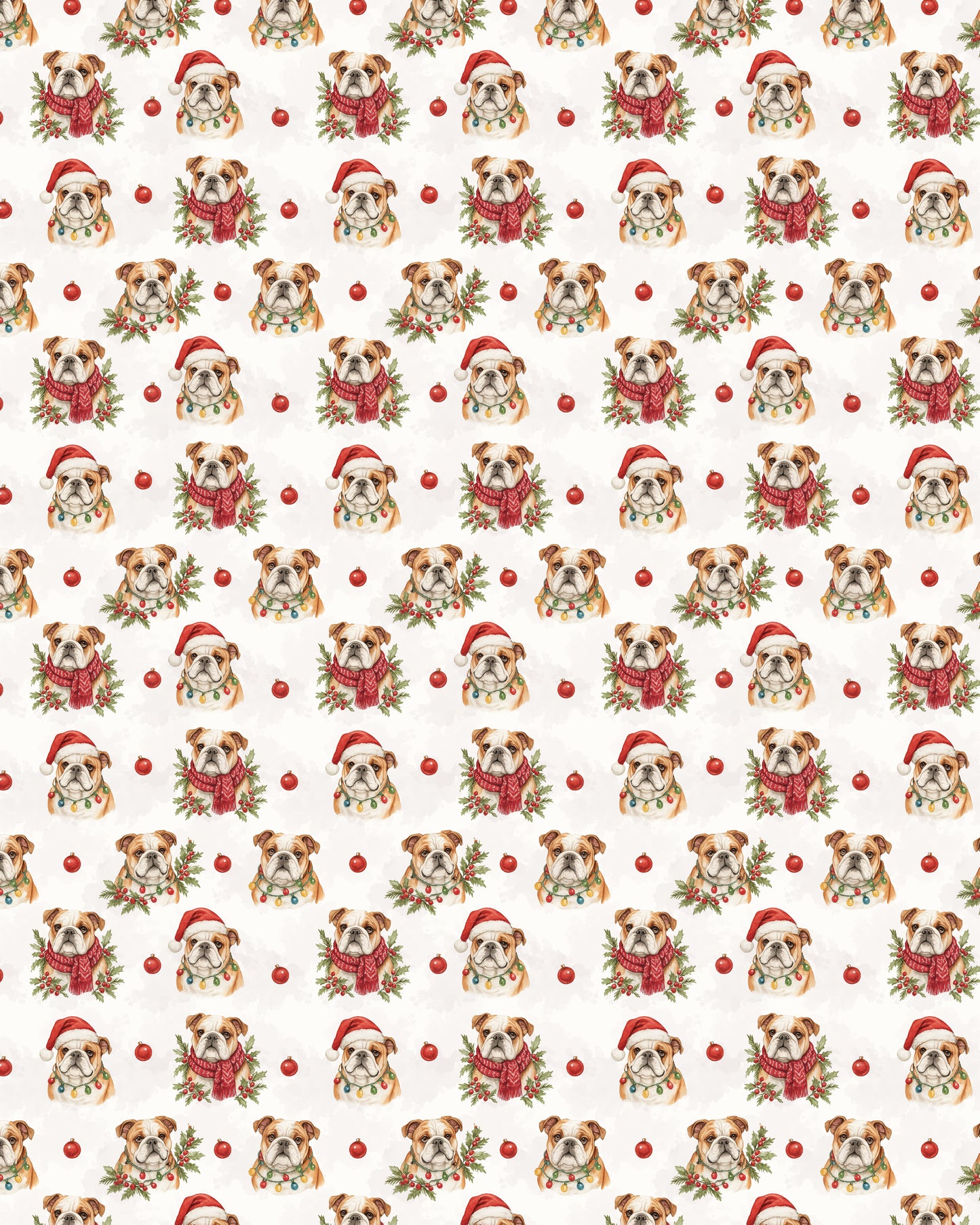 Bulldog Christmas Charm Sherpa Blanket