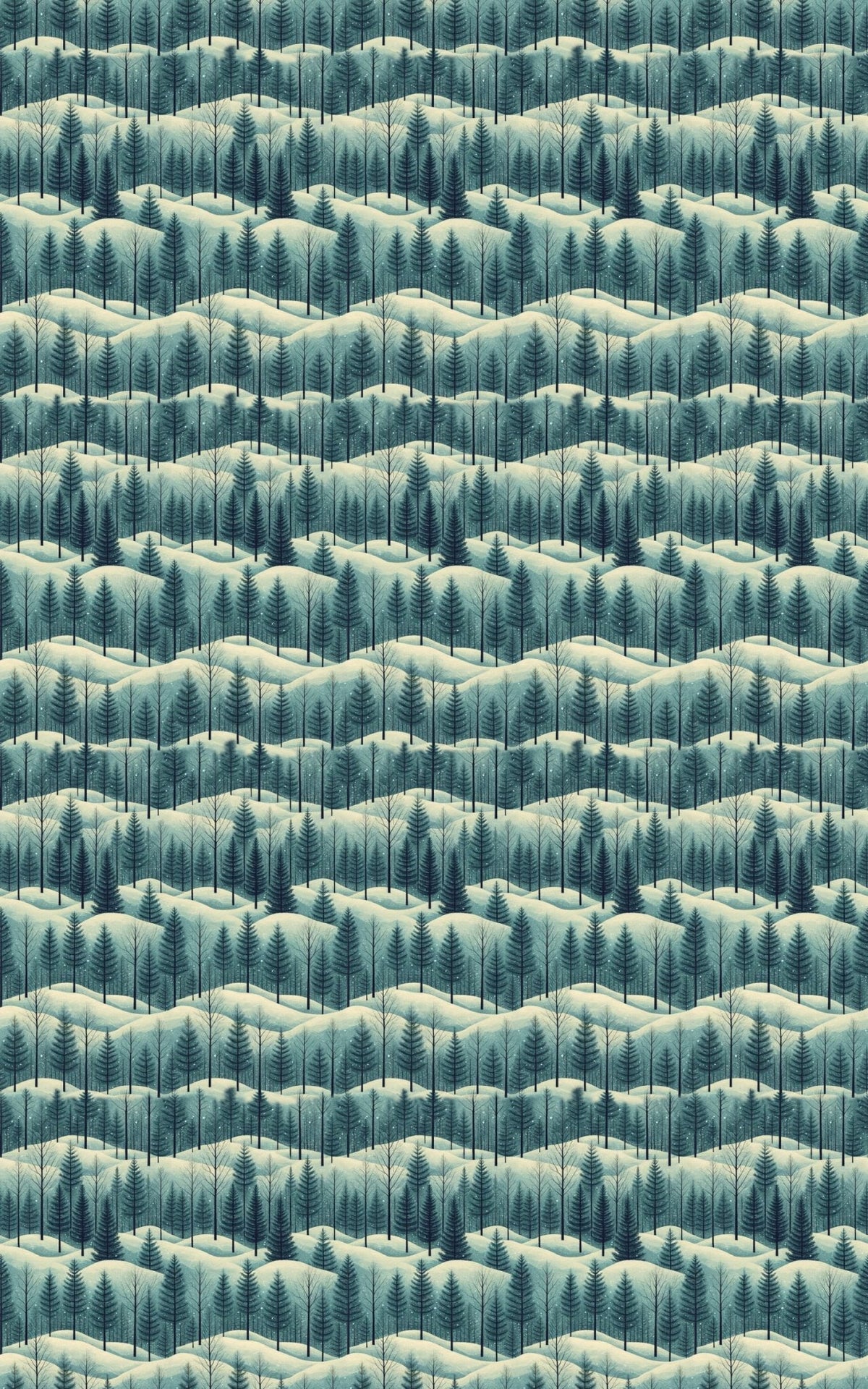 Snowy Forest Silhouettes - London Penny Gift Wrap