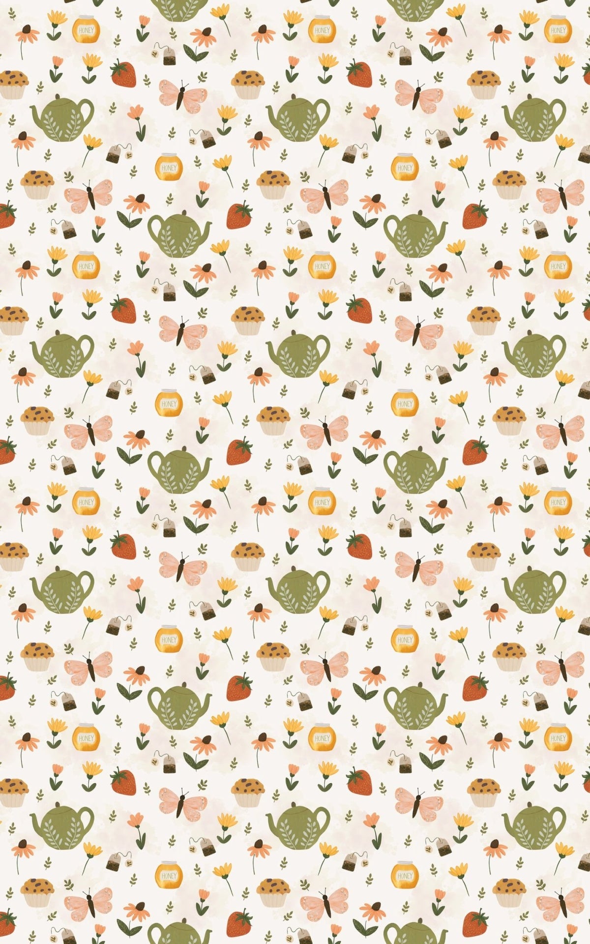 Spring Tea Garden - London Penny Gift Wrap