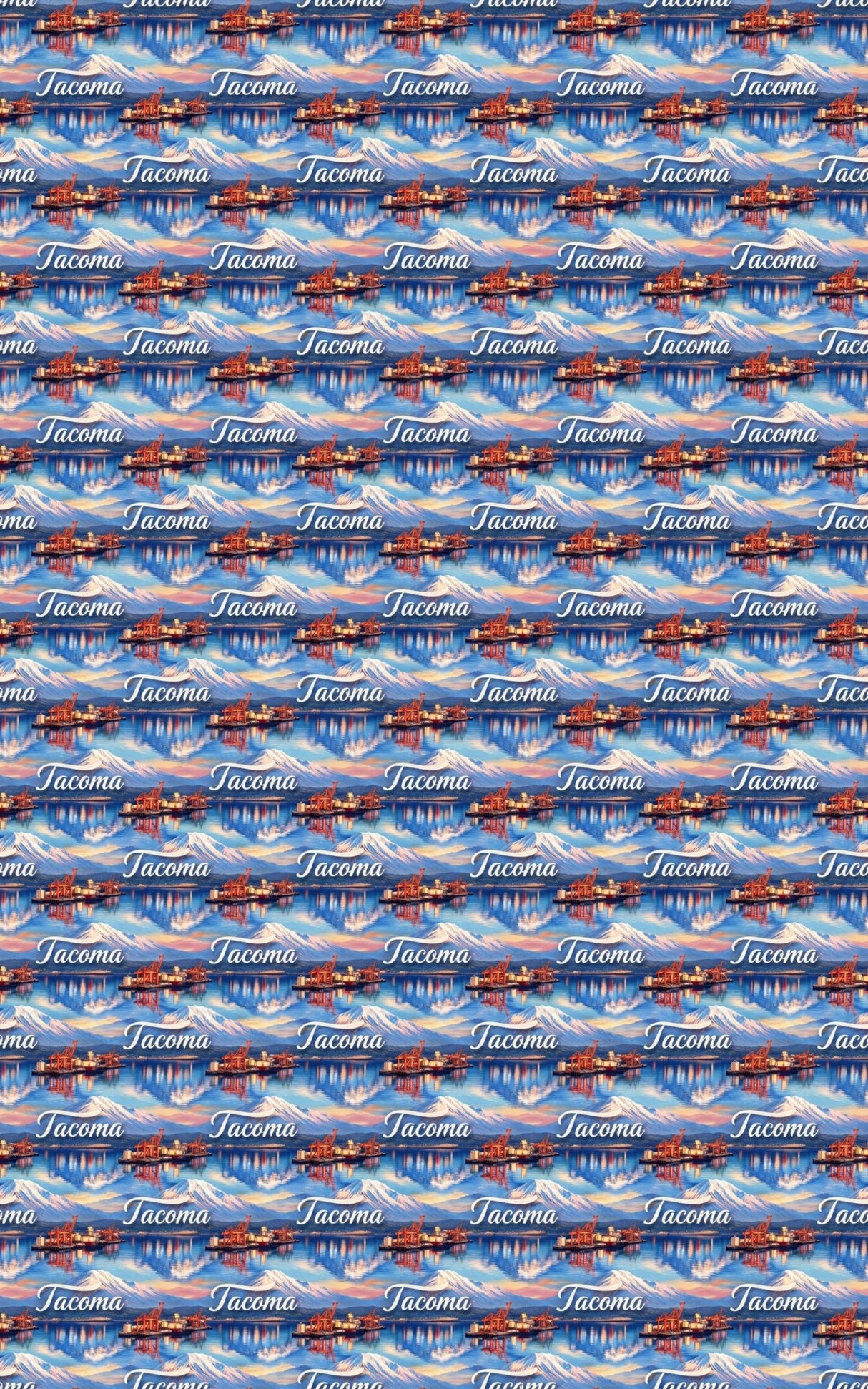 Tacoma Rainier Harbor - London Penny Gift Wrap