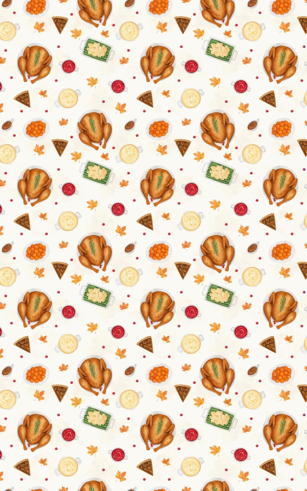 Thanksgiving Feast Icons - London Penny Gift Wrap