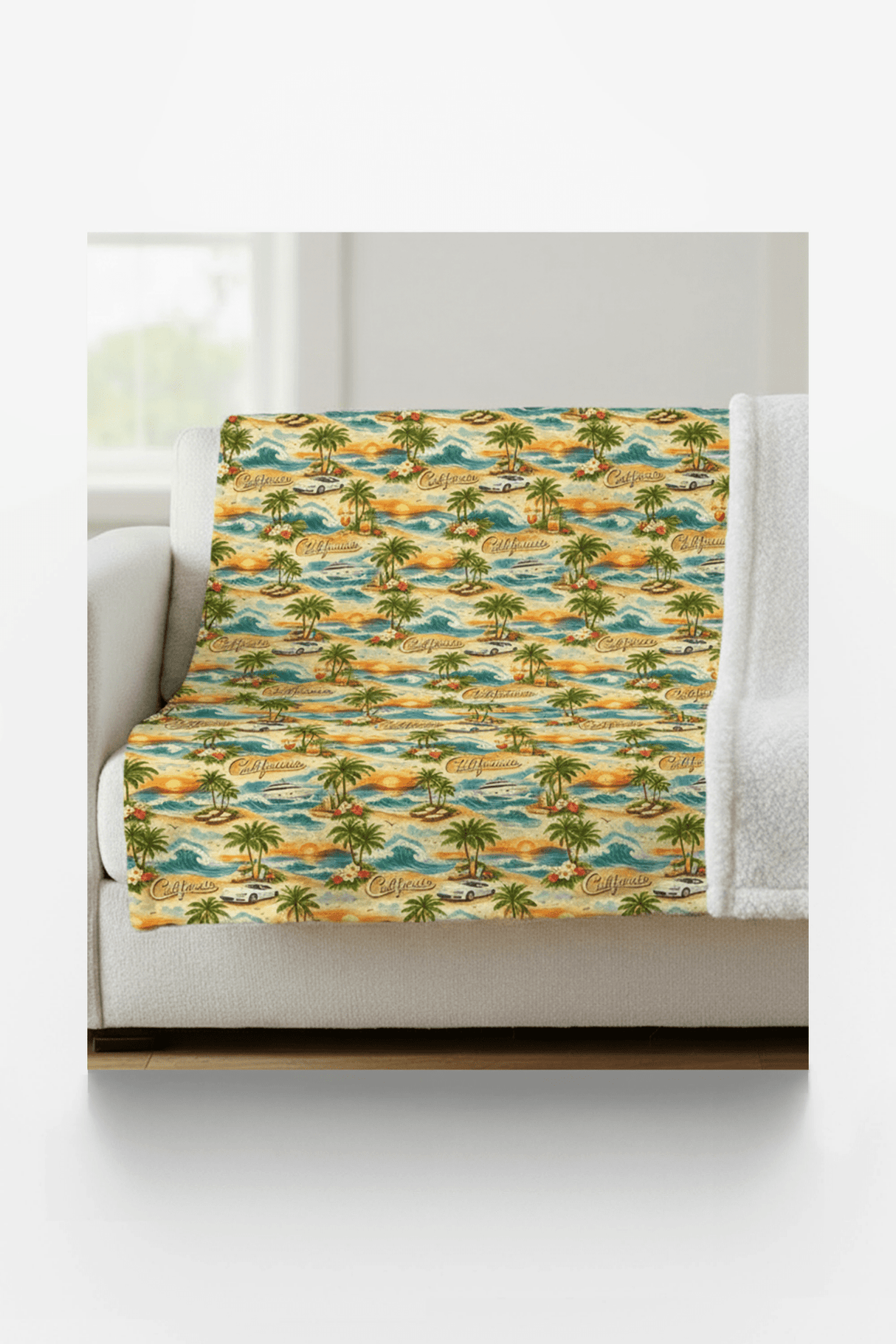 California Golden Coast Sherpa Blanket - London Penny Gift Wrap