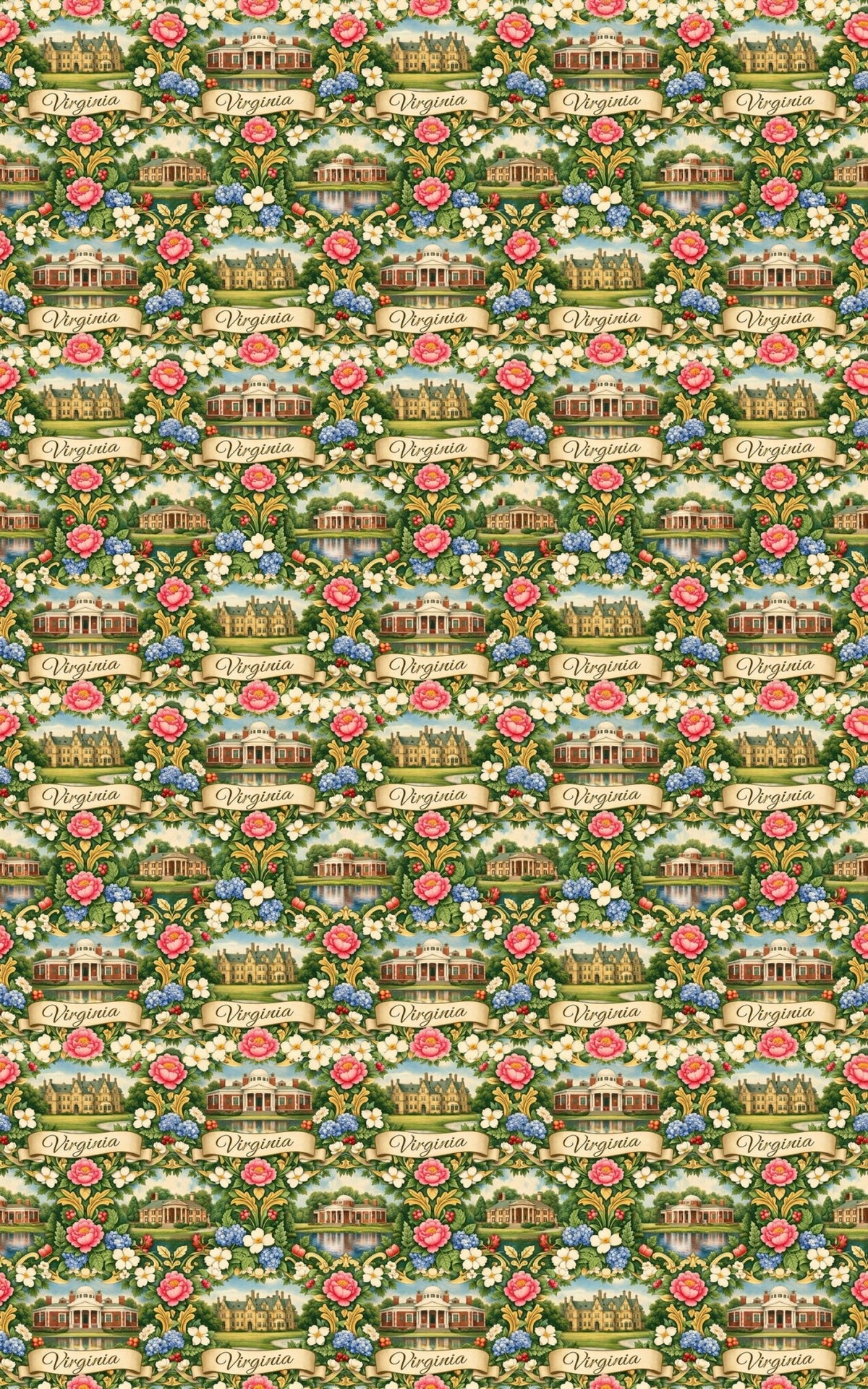 Virginia Colonial Garden - London Penny Gift Wrap